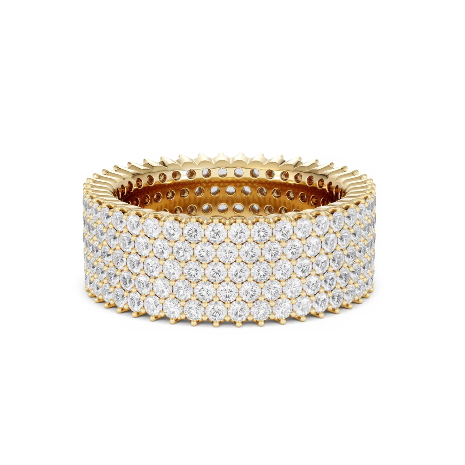 Jasmine Lab Diamond Pave Eternity Ring 3.00ct G/VS in 18K Gold - Image 26