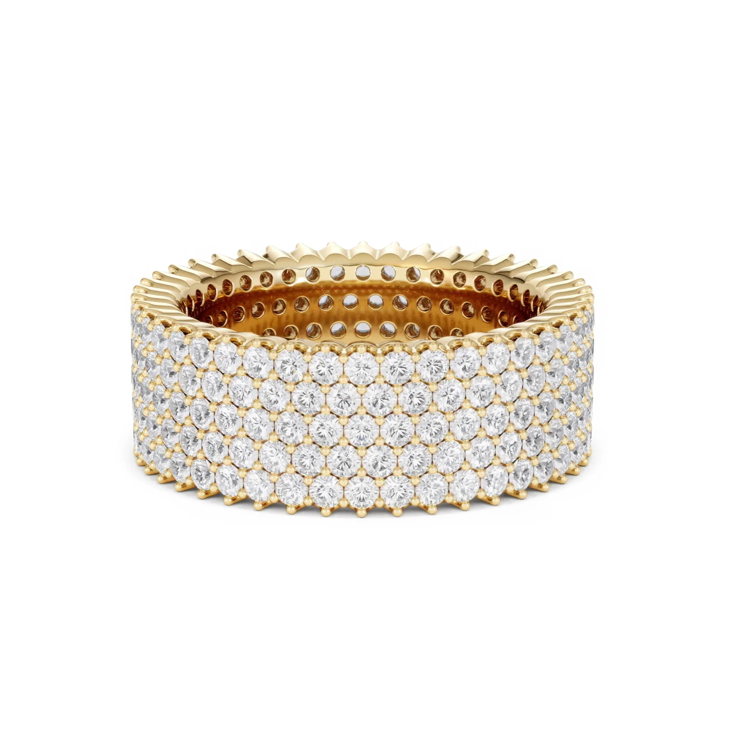 Jasmine Lab Diamond Pave Eternity Ring 3.00ct G/VS in 18K Gold - Image 27