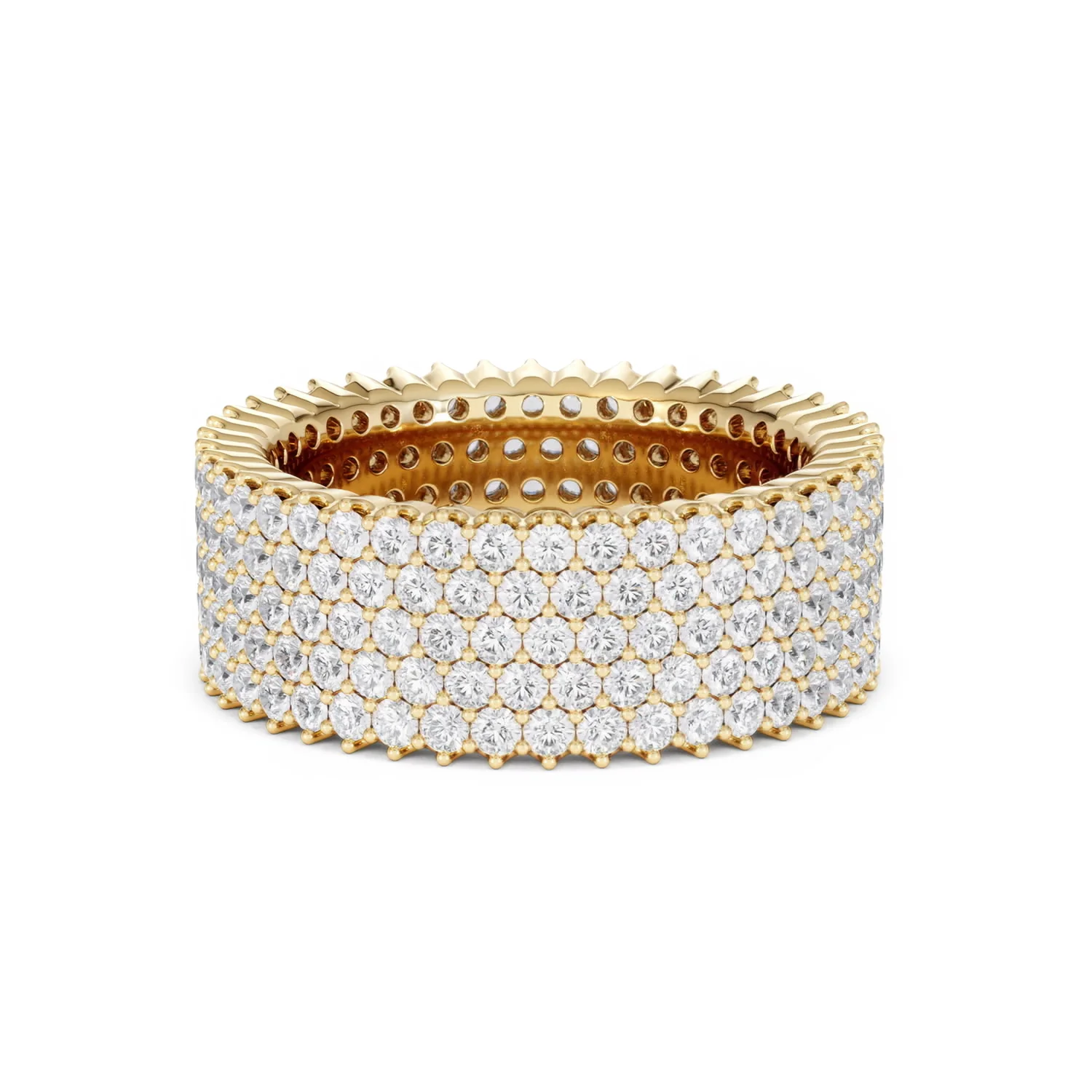 Jasmine Lab Diamond Pave Eternity Ring 3.00ct G/VS in 18K Gold - Image 35