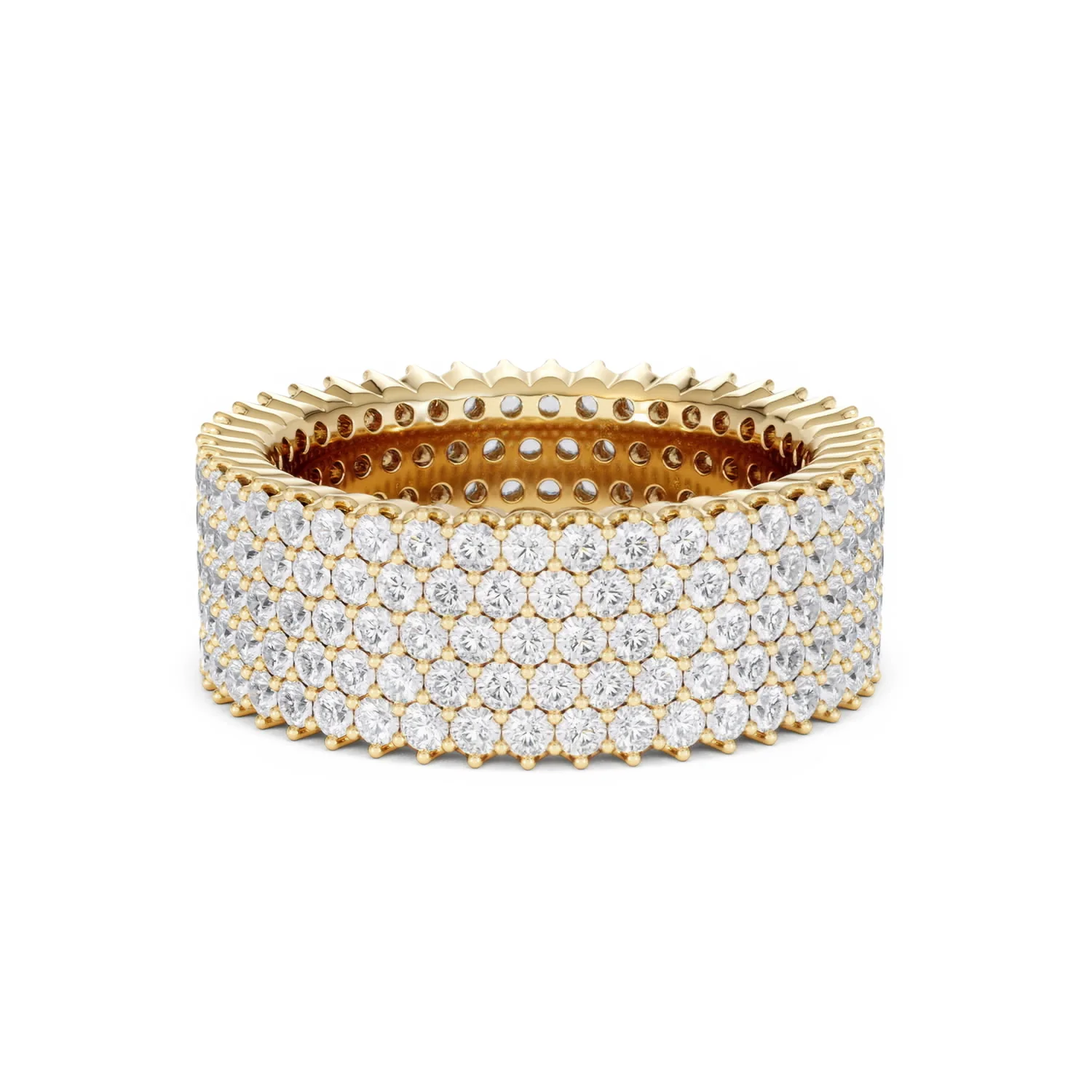 Jasmine Lab Diamond Pave Eternity Ring 3.00ct G/VS in 18K Gold - Image 38