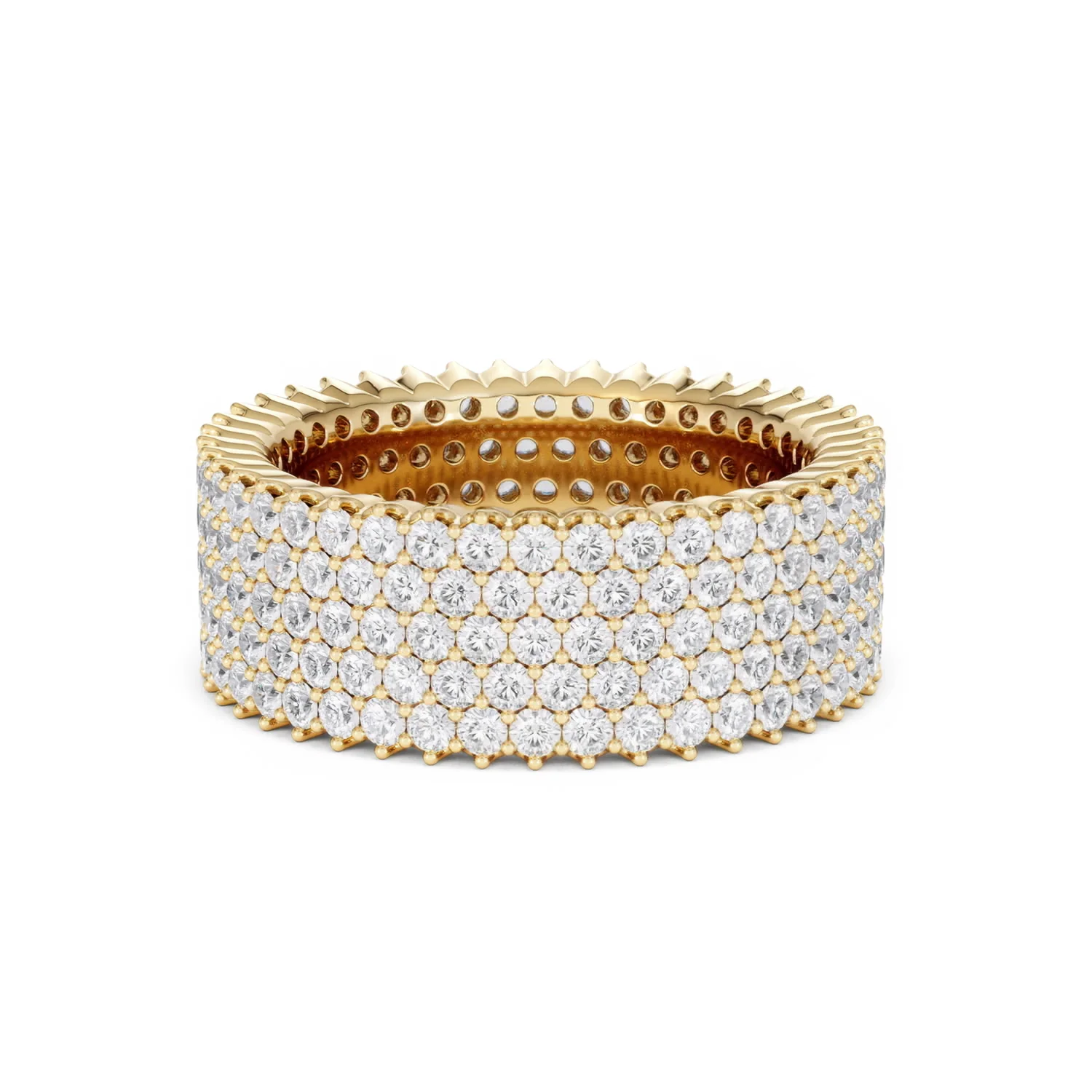 Jasmine Lab Diamond Pave Eternity Ring 3.00ct G/VS in 18K Gold - Image 40