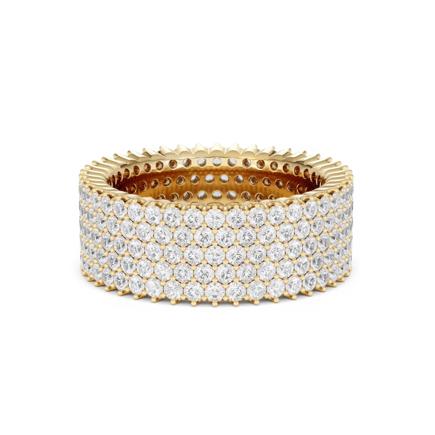Jasmine Lab Diamond Pave Eternity Ring 3.00ct G/VS in 18K Gold - Image 44