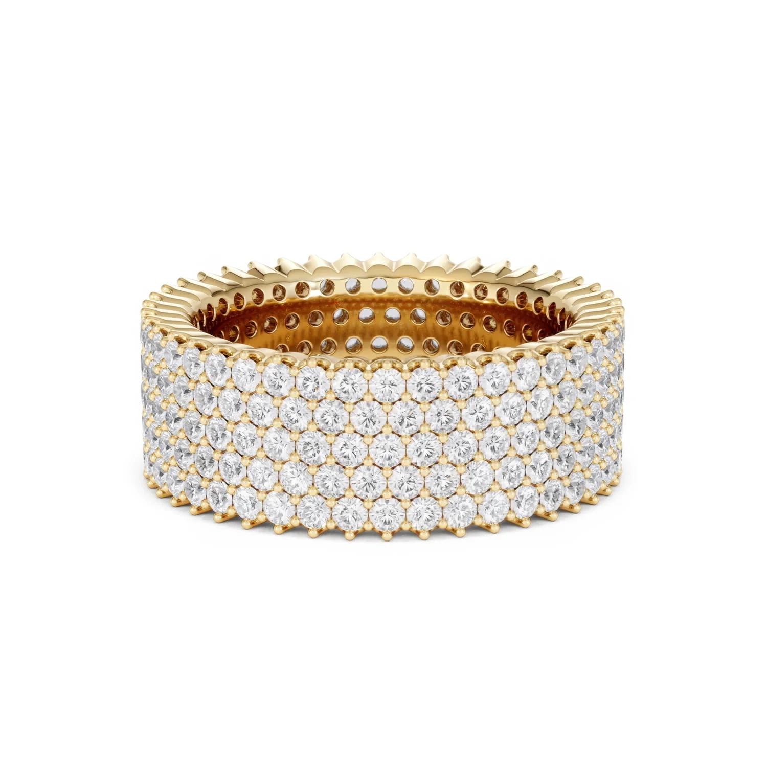 Jasmine Lab Diamond Pave Eternity Ring 3.00ct G/VS in 18K Gold - Image 50