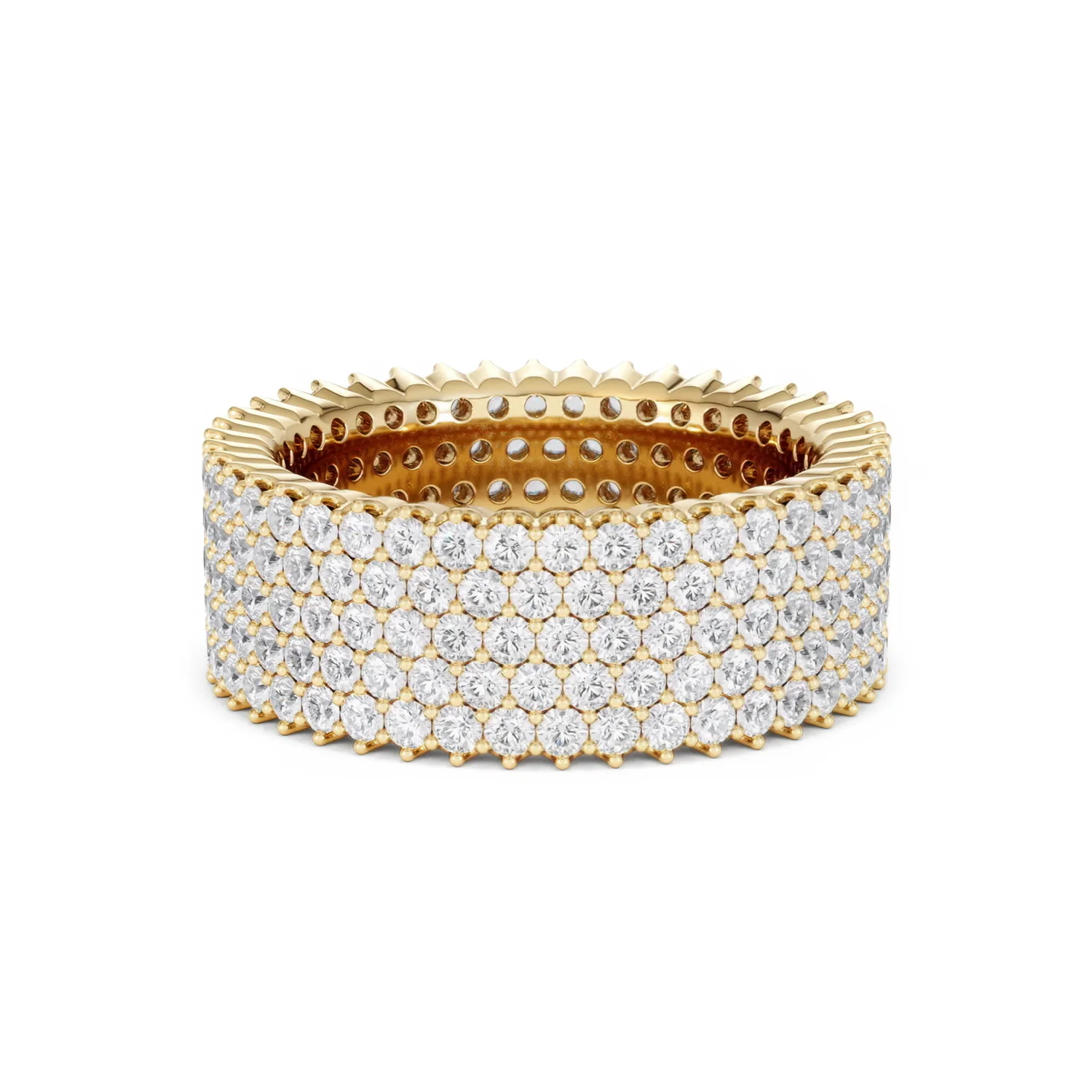 Jasmine Lab Diamond Pave Eternity Ring 3.00ct G/VS in 18K Gold - Image 56