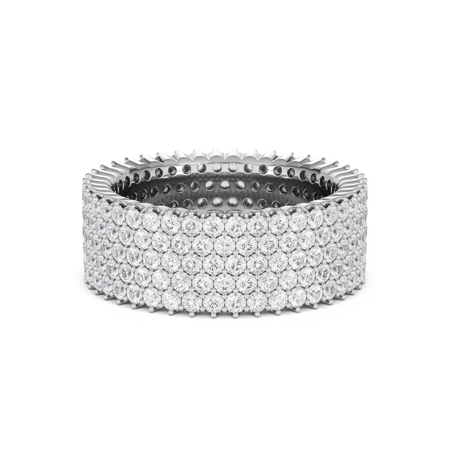 Jasmine Lab Diamond Pave Eternity Ring 3.00ct G/VS in 18K White Gold - Image 11