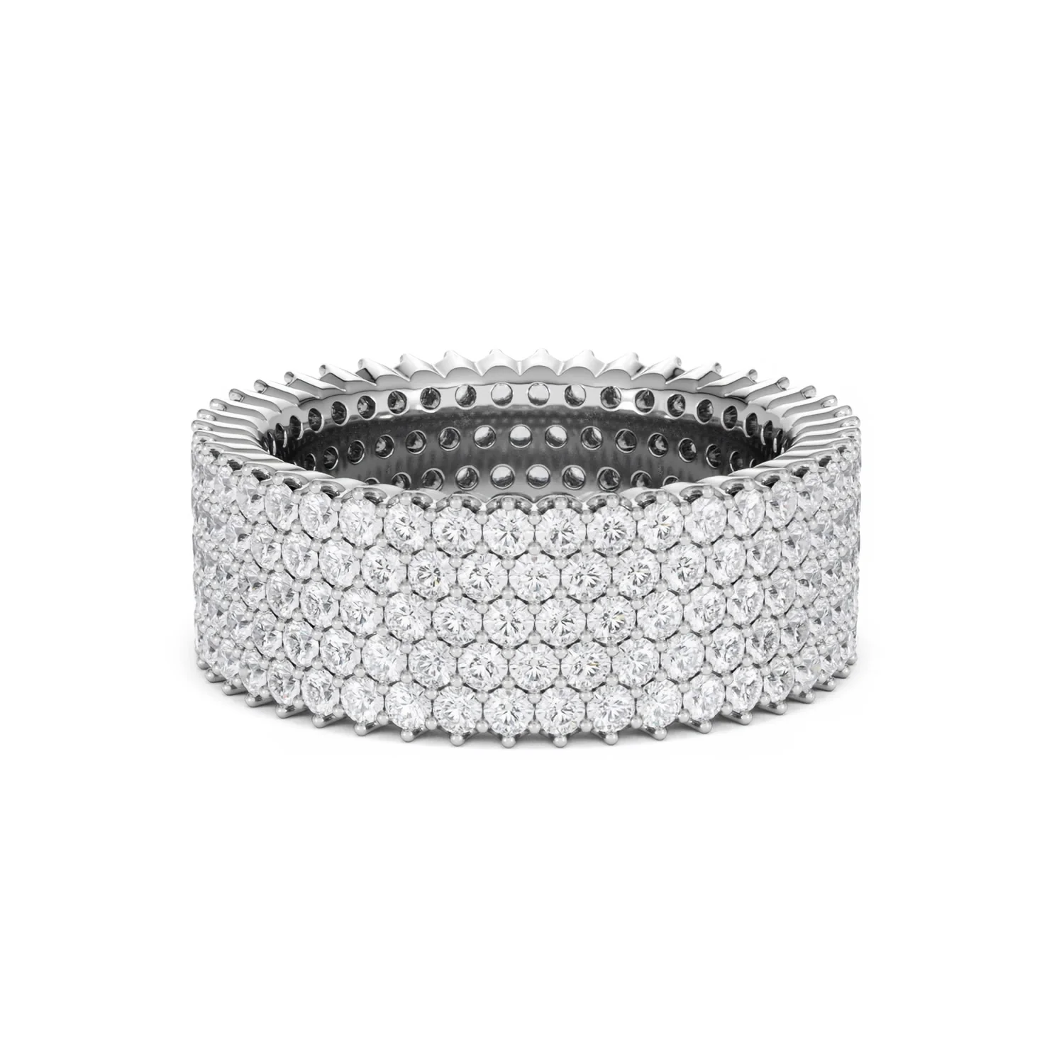 Jasmine Lab Diamond Pave Eternity Ring 3.00ct G/VS in 18K White Gold - Image 17