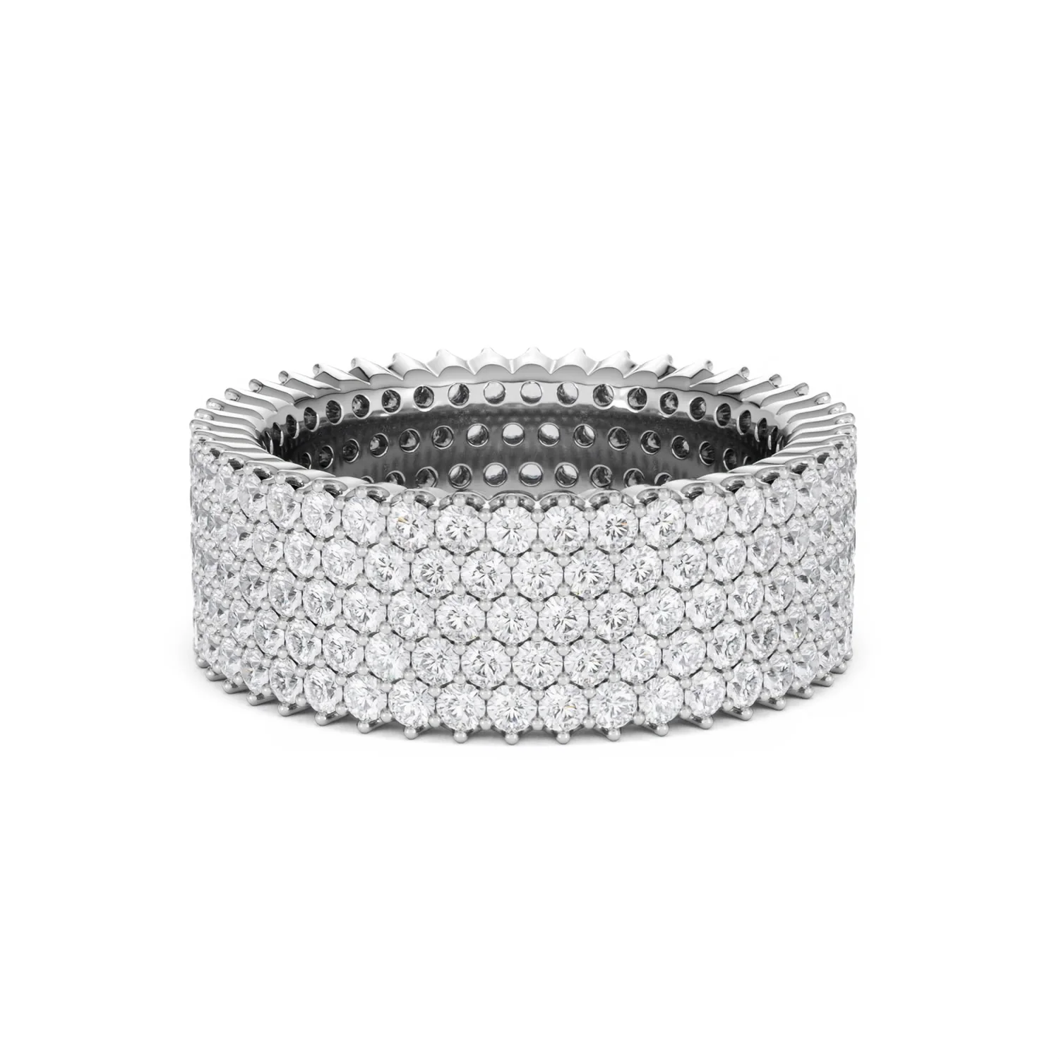 Jasmine Lab Diamond Pave Eternity Ring 3.00ct G/VS in 18K White Gold - Image 19