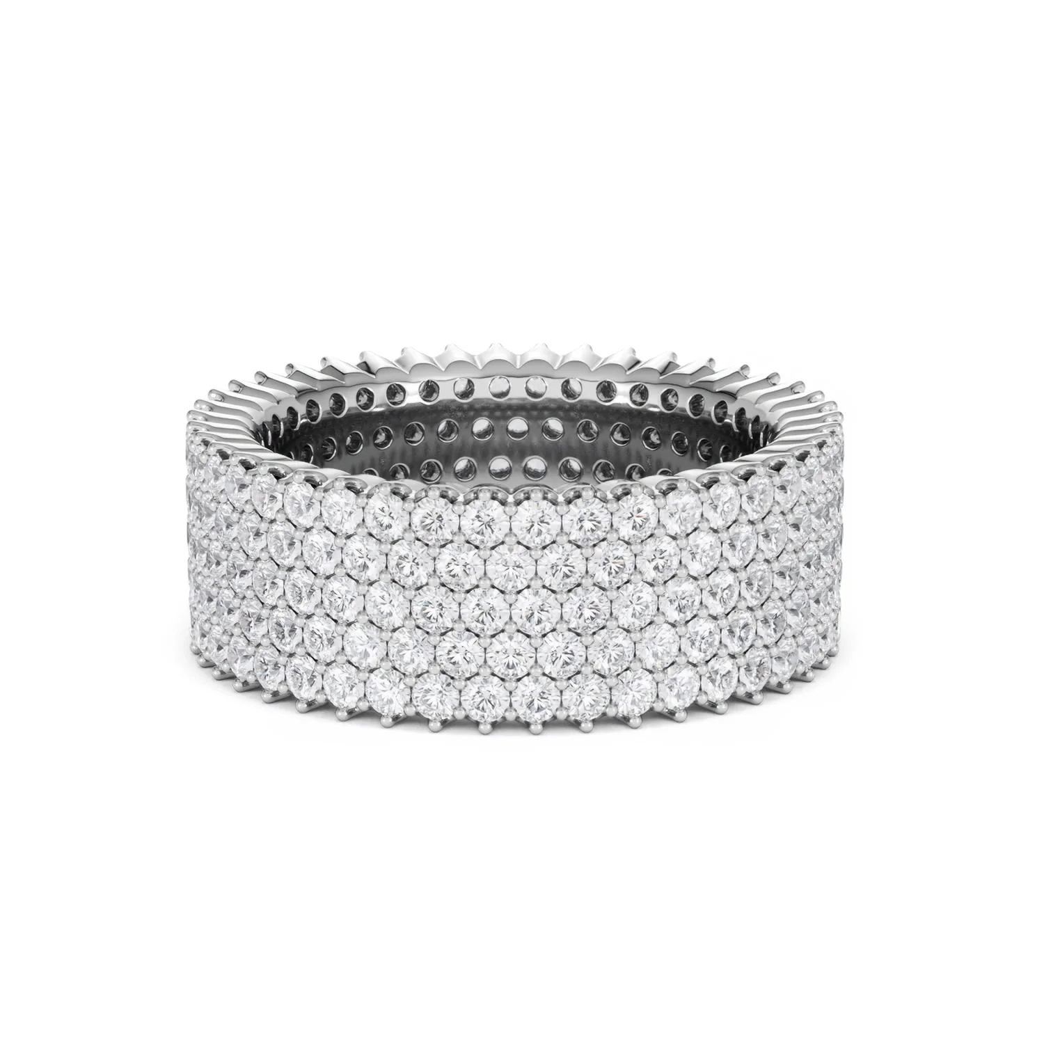 Jasmine Lab Diamond Pave Eternity Ring 3.00ct G/VS in 18K White Gold - Image 26