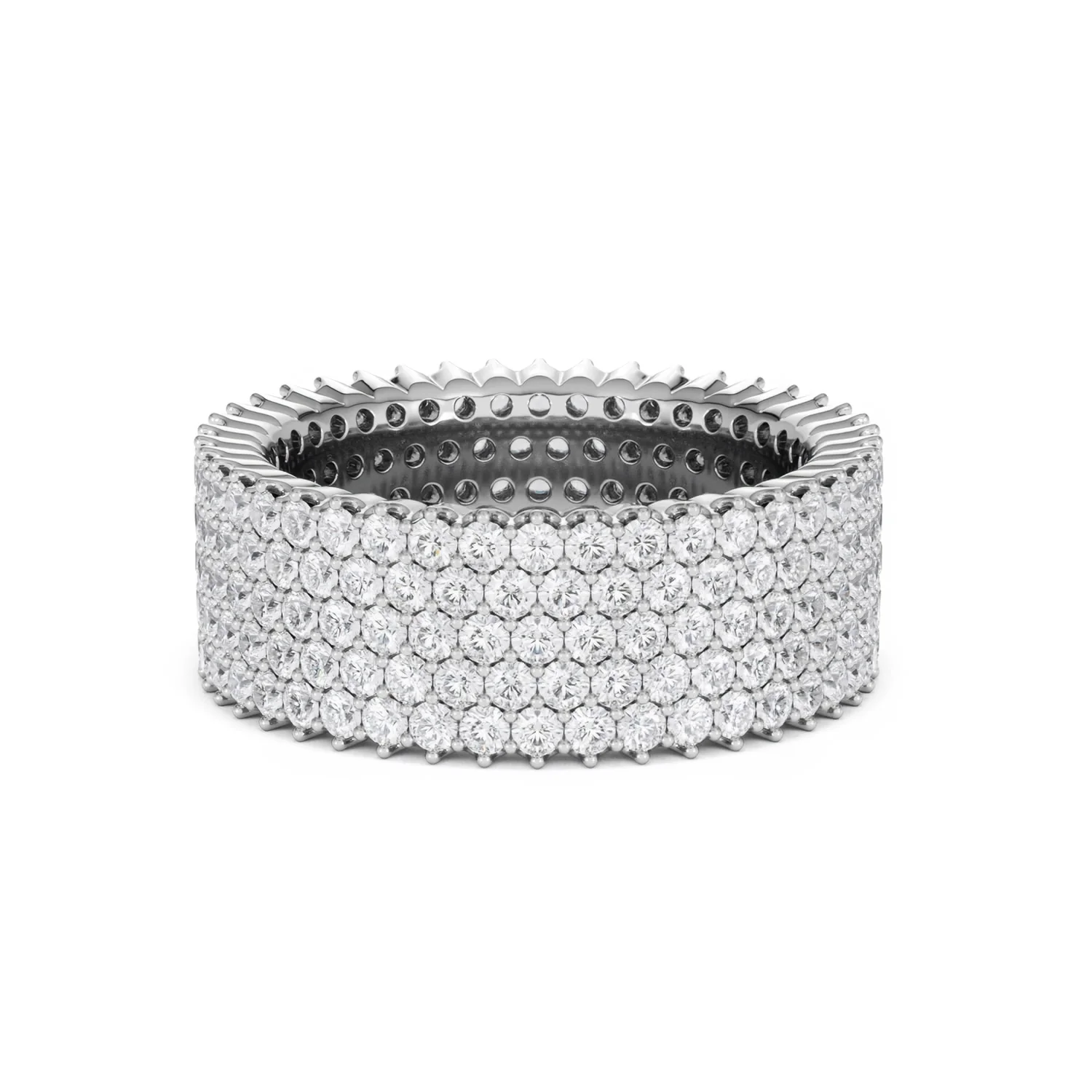 Jasmine Lab Diamond Pave Eternity Ring 3.00ct G/VS in 18K White Gold - Image 27