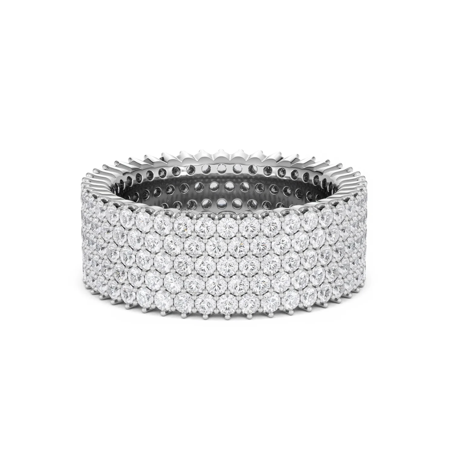 Jasmine Lab Diamond Pave Eternity Ring 3.00ct G/VS in 18K White Gold - Image 33