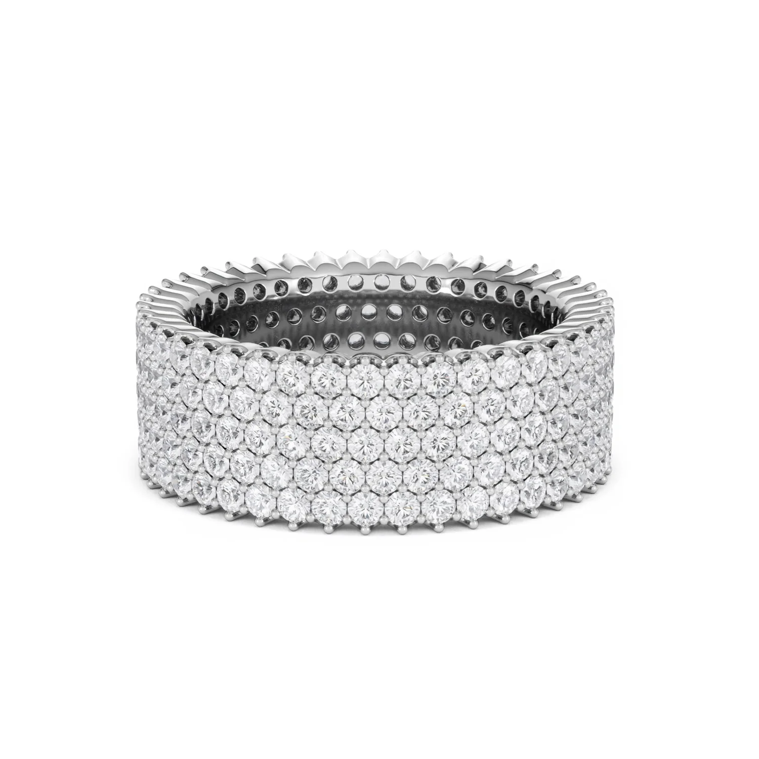 Jasmine Lab Diamond Pave Eternity Ring 3.00ct G/VS in 18K White Gold - Image 36