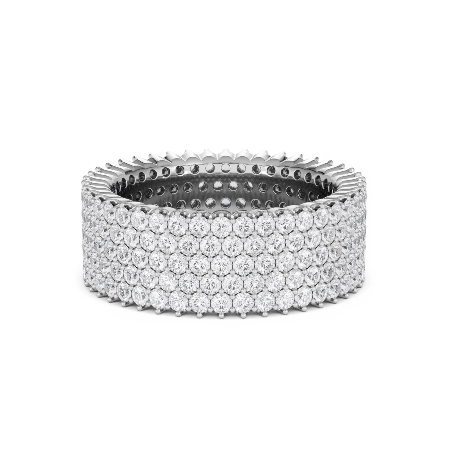 Jasmine Lab Diamond Pave Eternity Ring 3.00ct G/VS in 18K White Gold - Image 40