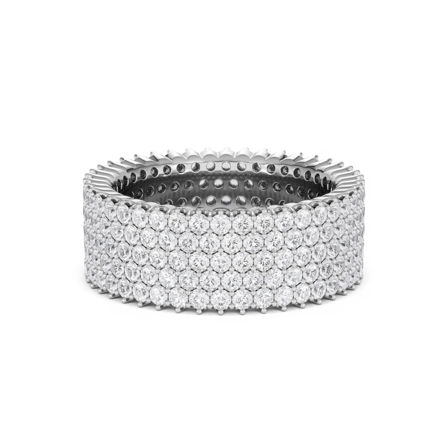 Jasmine Lab Diamond Pave Eternity Ring 3.00ct G/VS in 18K White Gold - Image 57