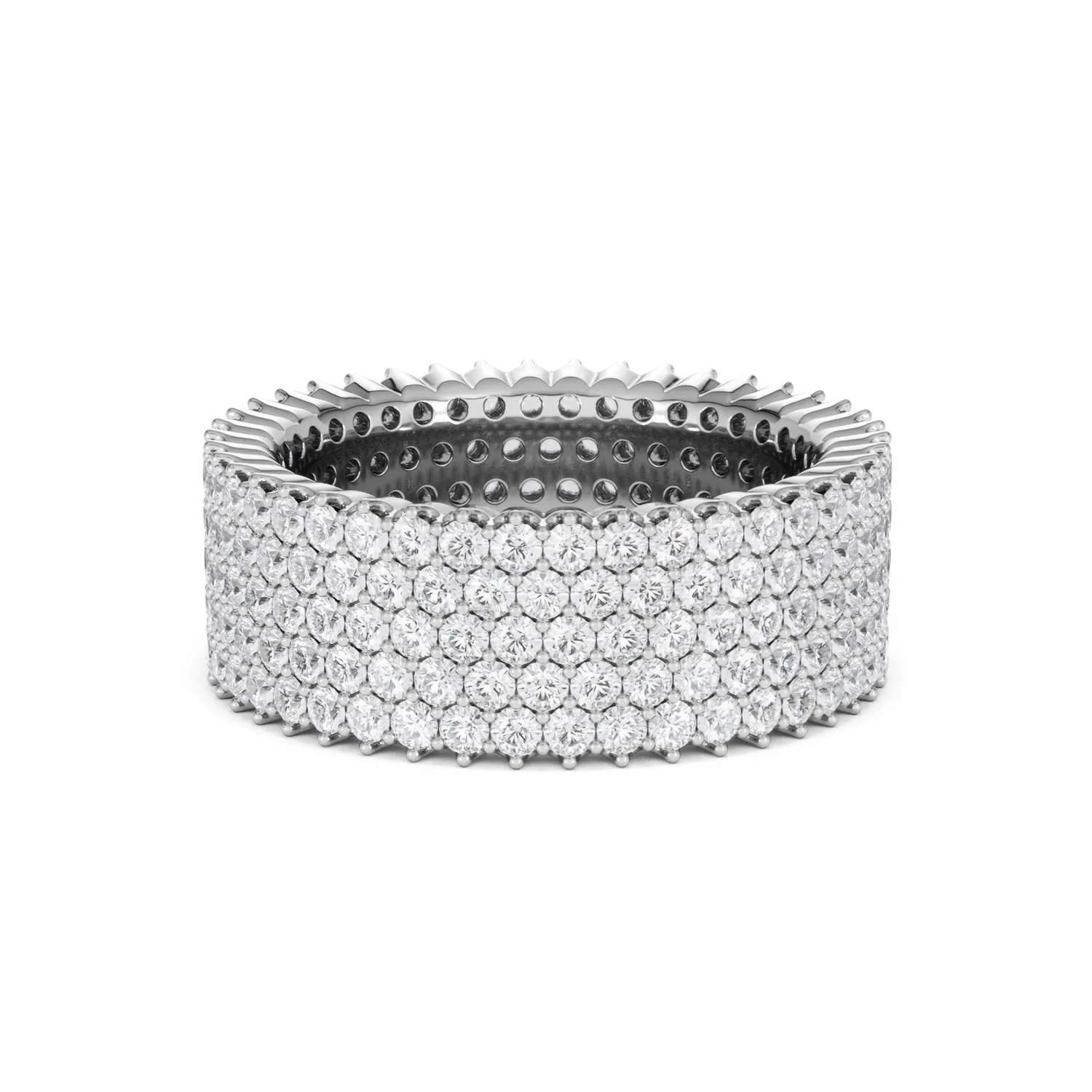Jasmine Lab Diamond Pave Eternity Ring 3.00ct G/VS in 18K White Gold - Image 58