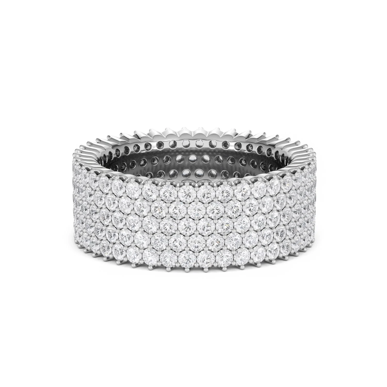 Jasmine Lab Diamond Pave Eternity Ring 3.00ct G/VS in 18K White Gold - Image 66