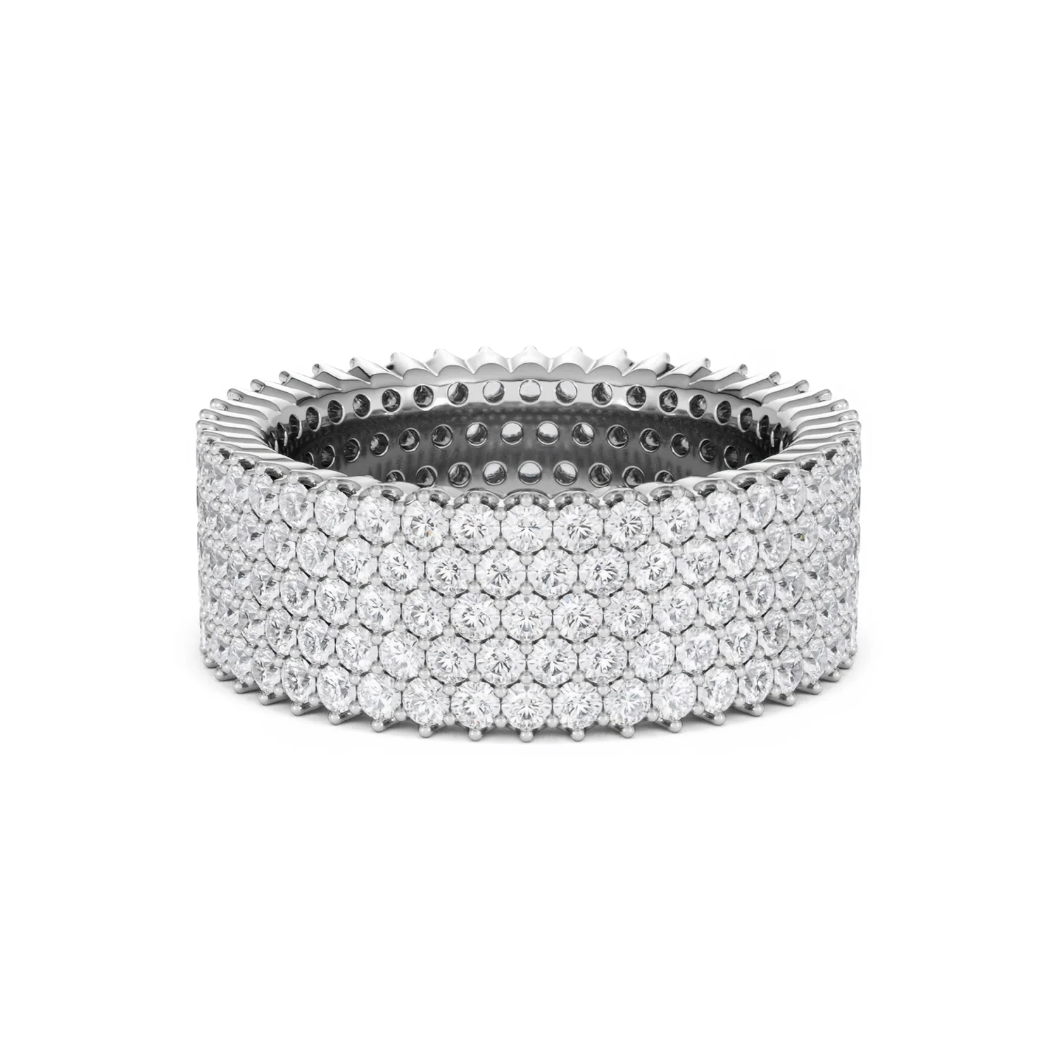 Jasmine Lab Diamond Pave Eternity Ring 3.00ct G/VS in 18K White Gold - Image 78