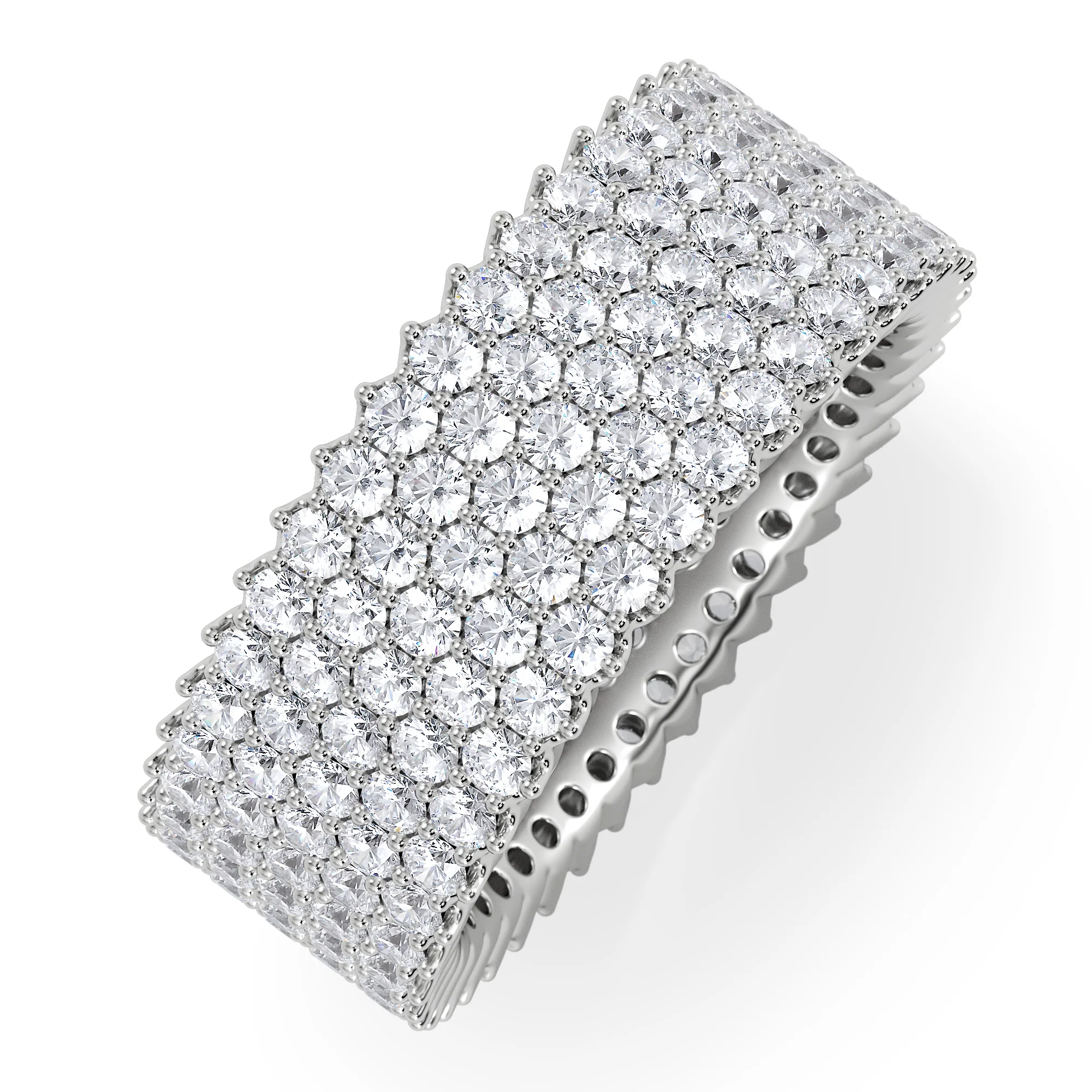 Jasmine Lab Diamond Pave Eternity Ring 3.00ct G/VS in Platinum