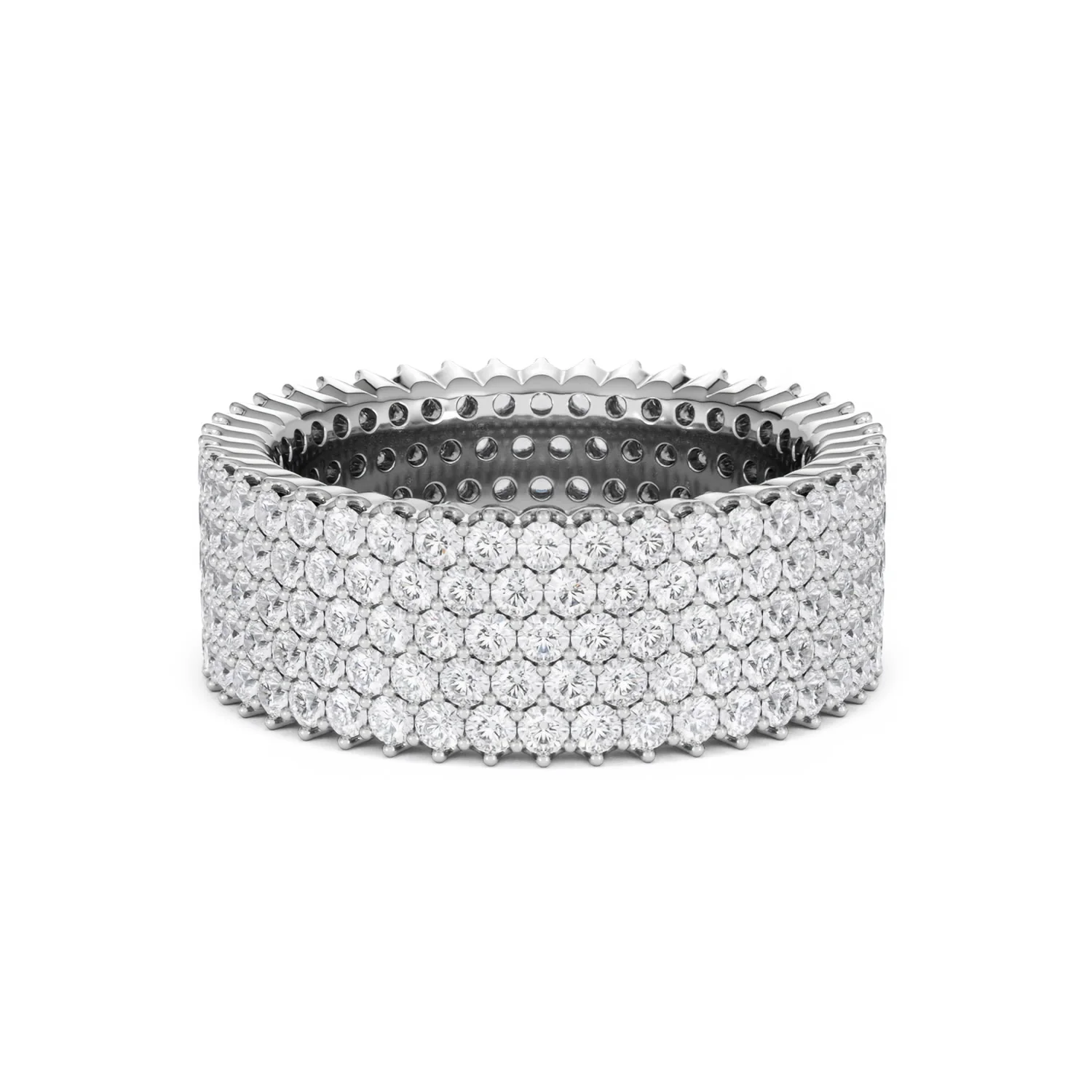 Jasmine Lab Diamond Pave Eternity Ring 3.00ct G/VS in Platinum - Image 10
