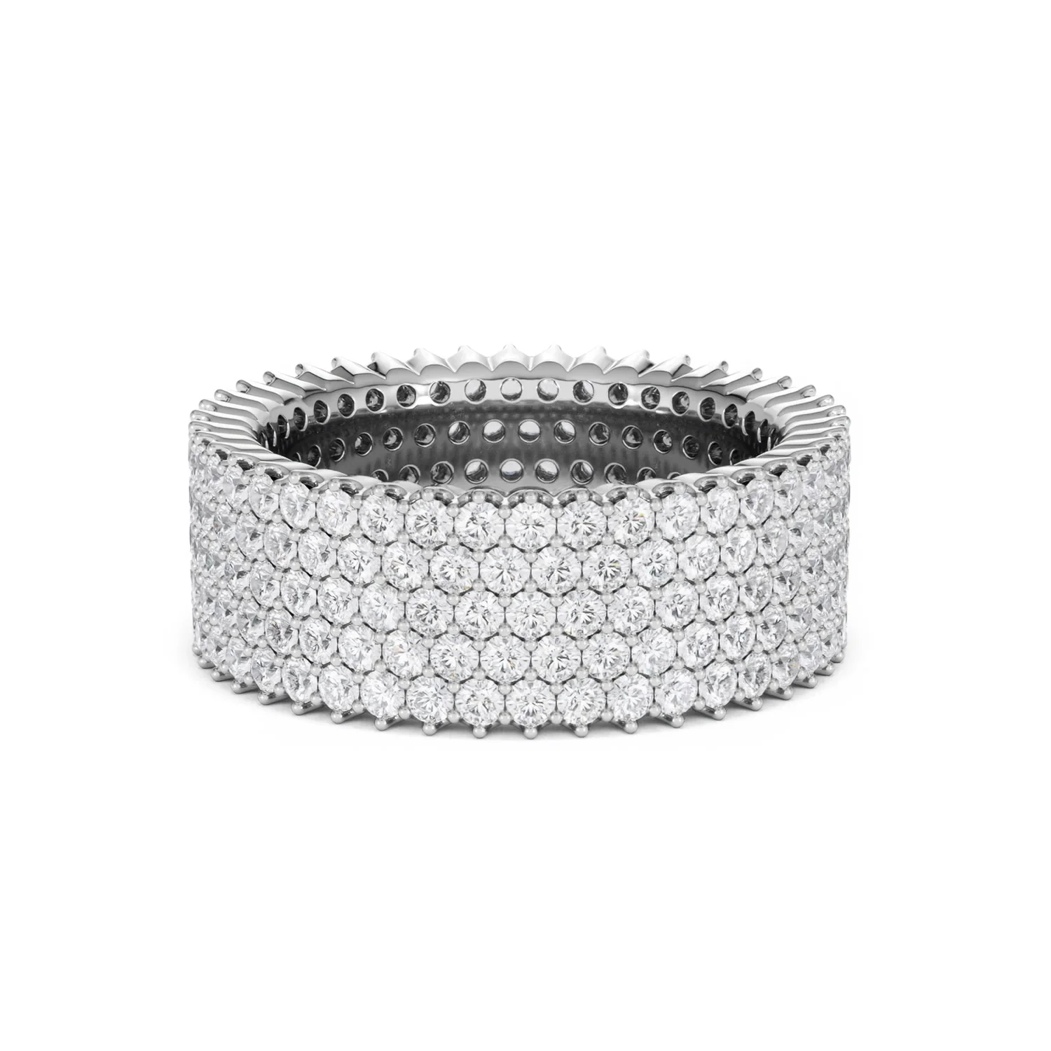 Jasmine Lab Diamond Pave Eternity Ring 3.00ct G/VS in Platinum - Image 18
