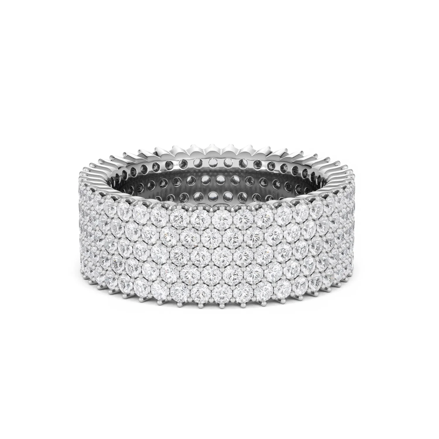 Jasmine Lab Diamond Pave Eternity Ring 3.00ct G/VS in Platinum - Image 20