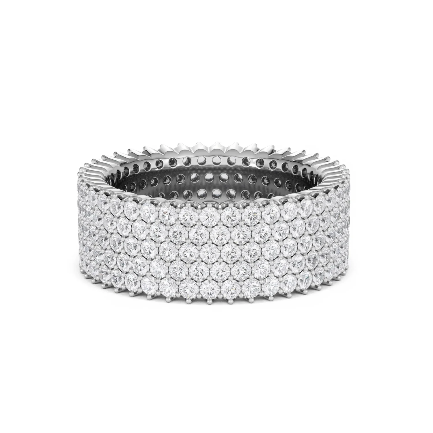 Jasmine Lab Diamond Pave Eternity Ring 3.00ct G/VS in Platinum - Image 21