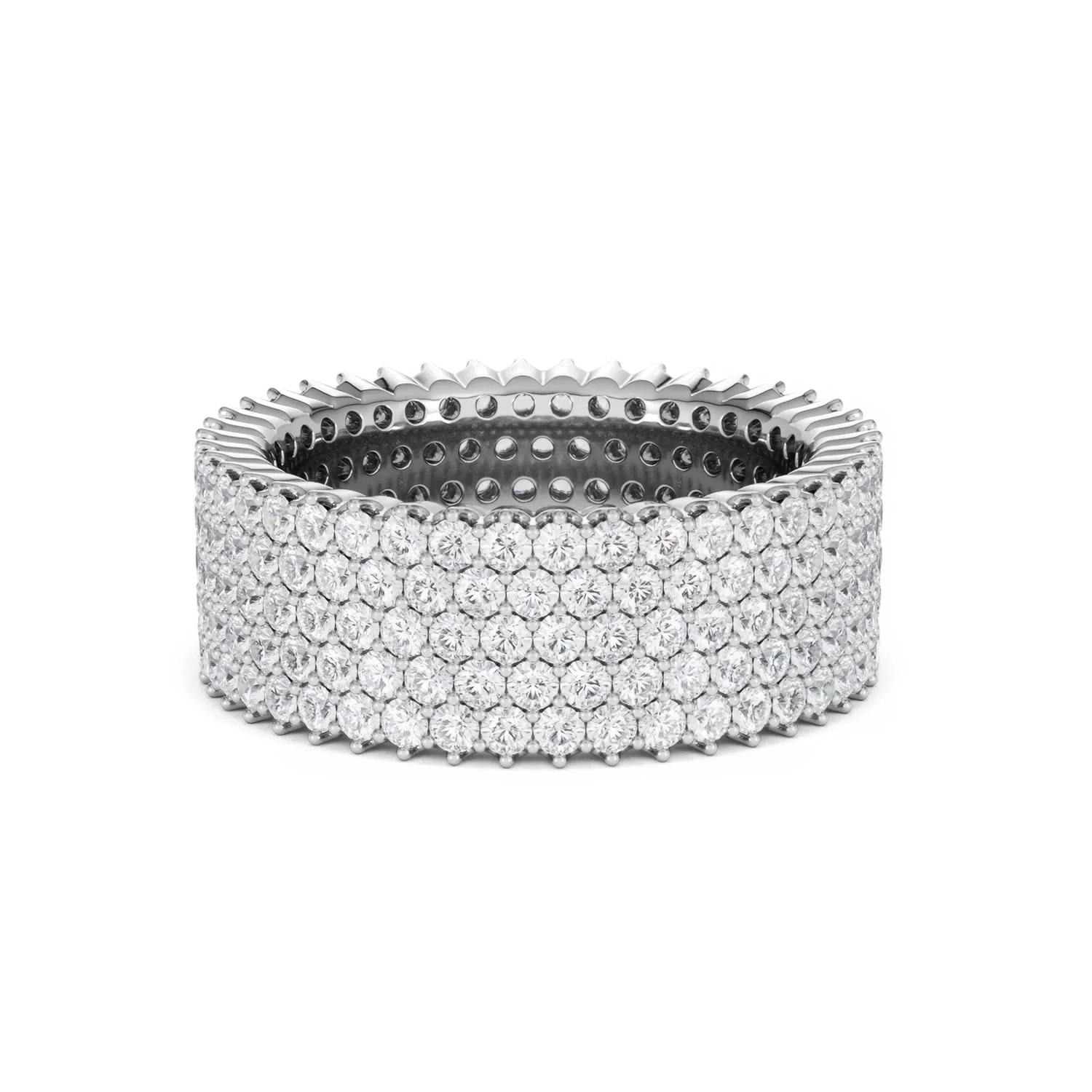 Jasmine Lab Diamond Pave Eternity Ring 3.00ct G/VS in Platinum - Image 24