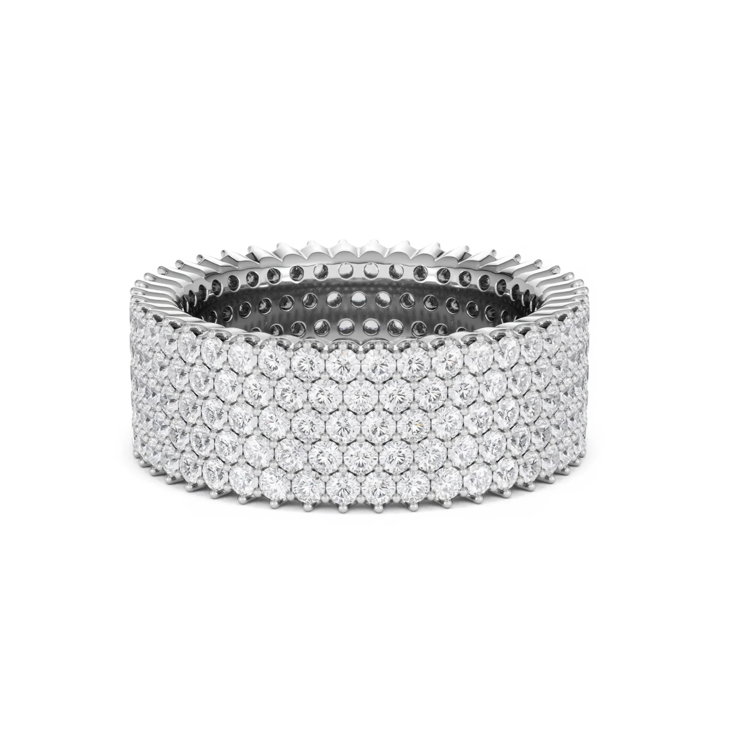 Jasmine Lab Diamond Pave Eternity Ring 3.00ct G/VS in Platinum - Image 28