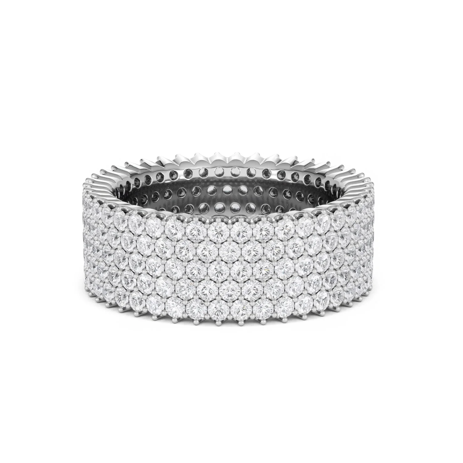Jasmine Lab Diamond Pave Eternity Ring 3.00ct G/VS in Platinum - Image 30