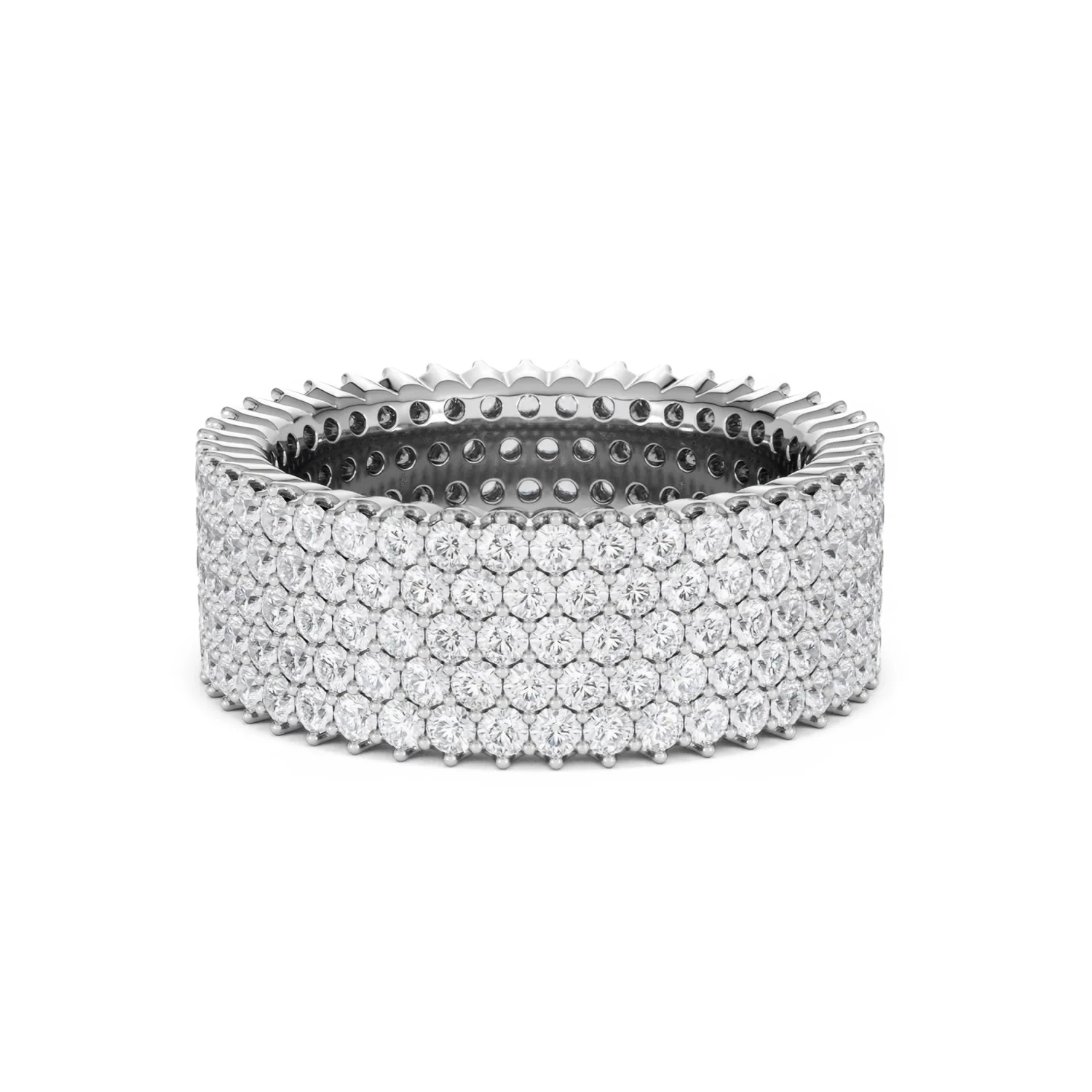 Jasmine Lab Diamond Pave Eternity Ring 3.00ct G/VS in Platinum - Image 37