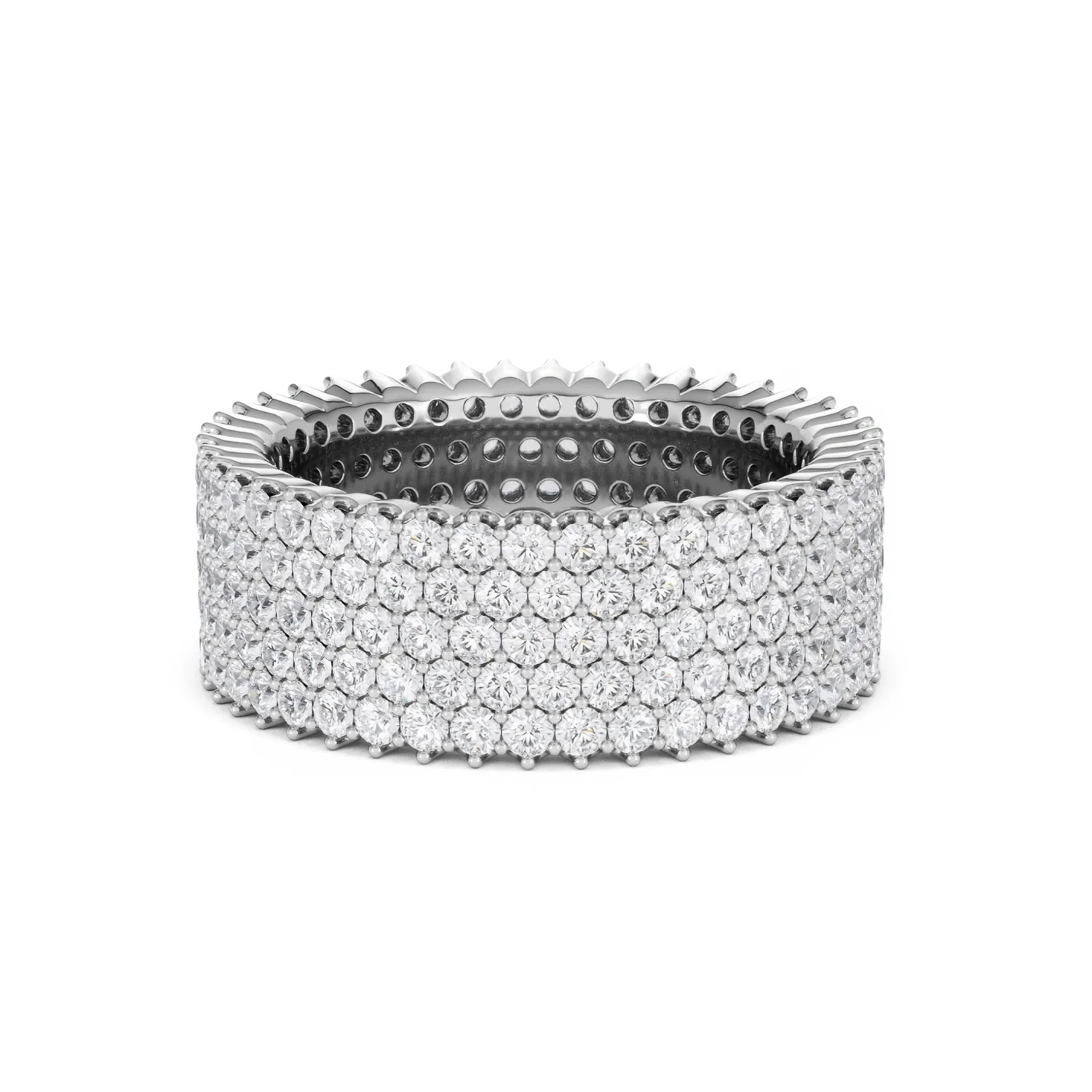 Jasmine Lab Diamond Pave Eternity Ring 3.00ct G/VS in Platinum - Image 38