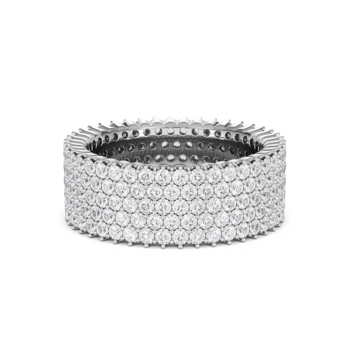 Jasmine Lab Diamond Pave Eternity Ring 3.00ct G/VS in Platinum - Image 39