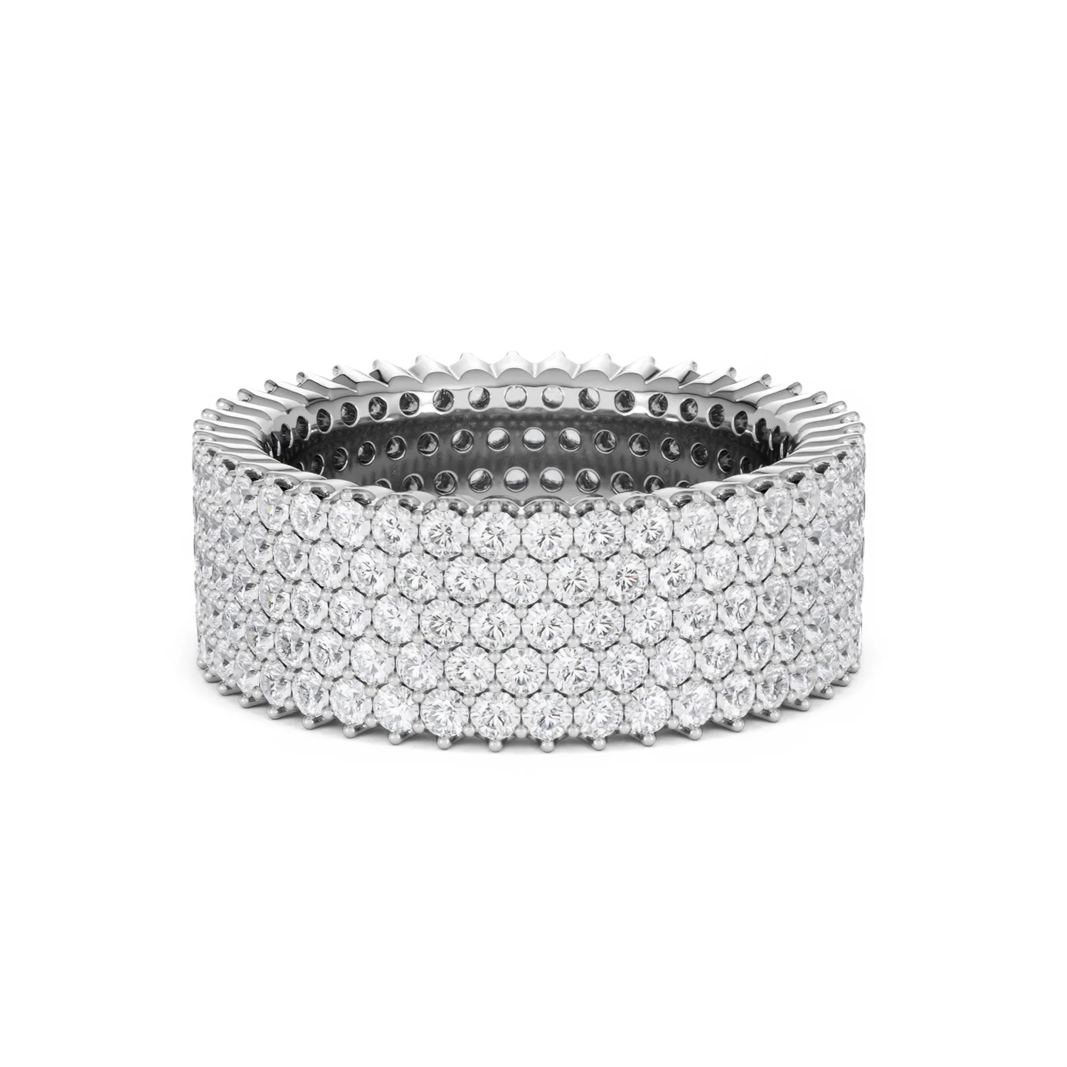 Jasmine Lab Diamond Pave Eternity Ring 3.00ct G/VS in Platinum - Image 41