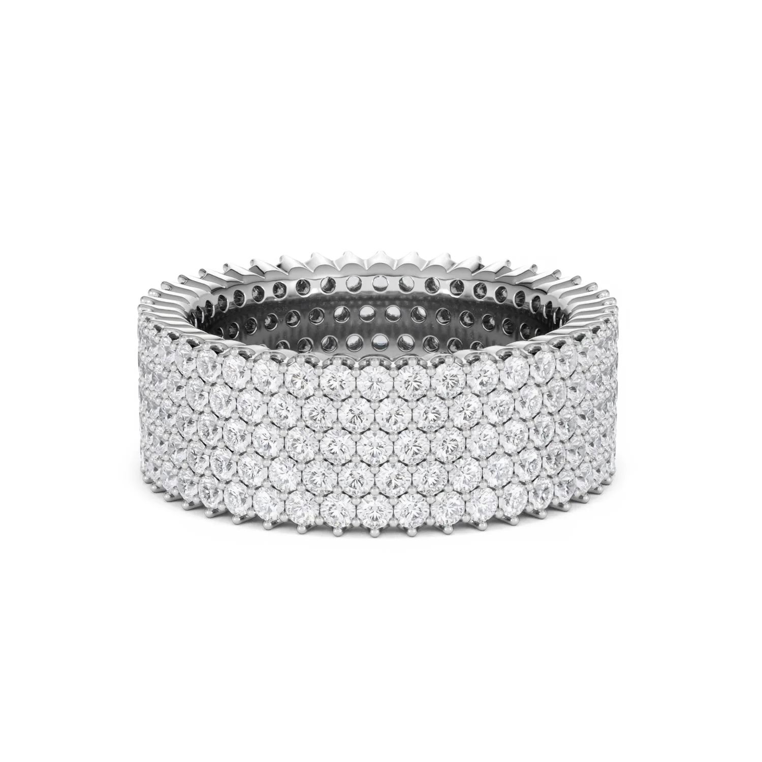 Jasmine Lab Diamond Pave Eternity Ring 3.00ct G/VS in Platinum - Image 42