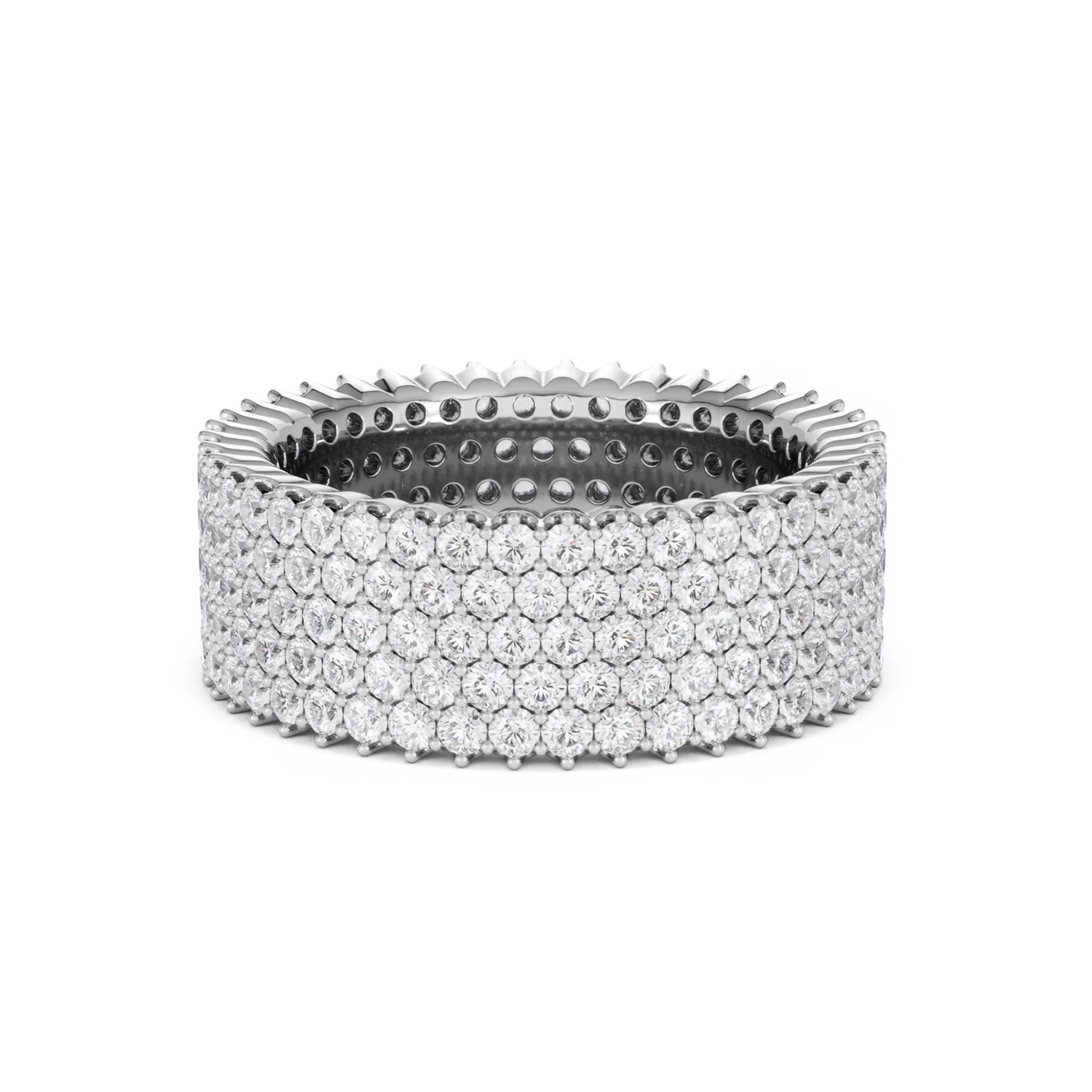 Jasmine Lab Diamond Pave Eternity Ring 3.00ct G/VS in Platinum - Image 43
