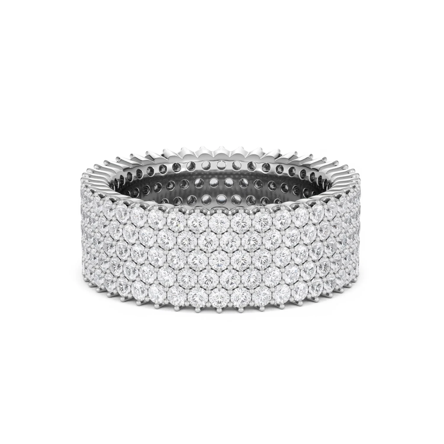 Jasmine Lab Diamond Pave Eternity Ring 3.00ct G/VS in Platinum - Image 44