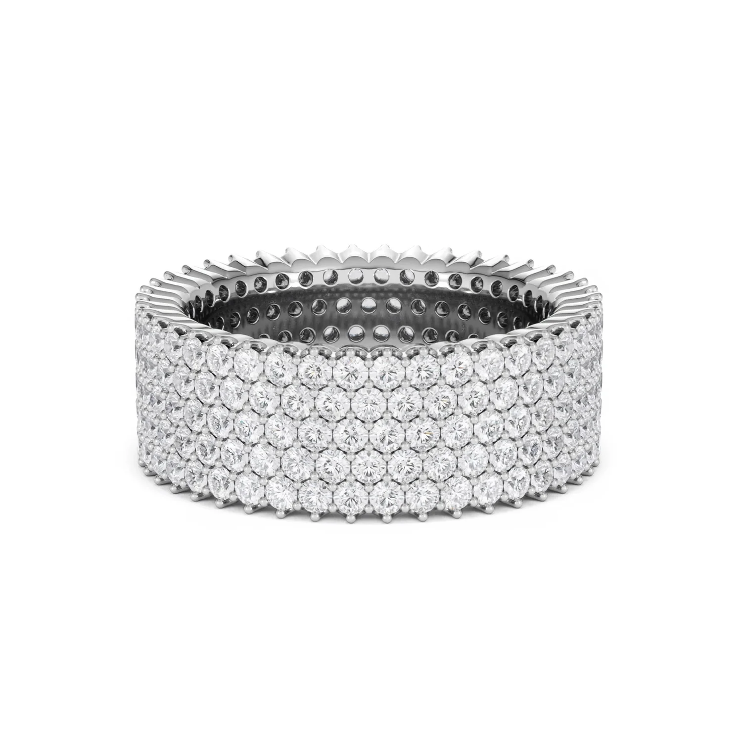 Jasmine Lab Diamond Pave Eternity Ring 3.00ct G/VS in Platinum - Image 45