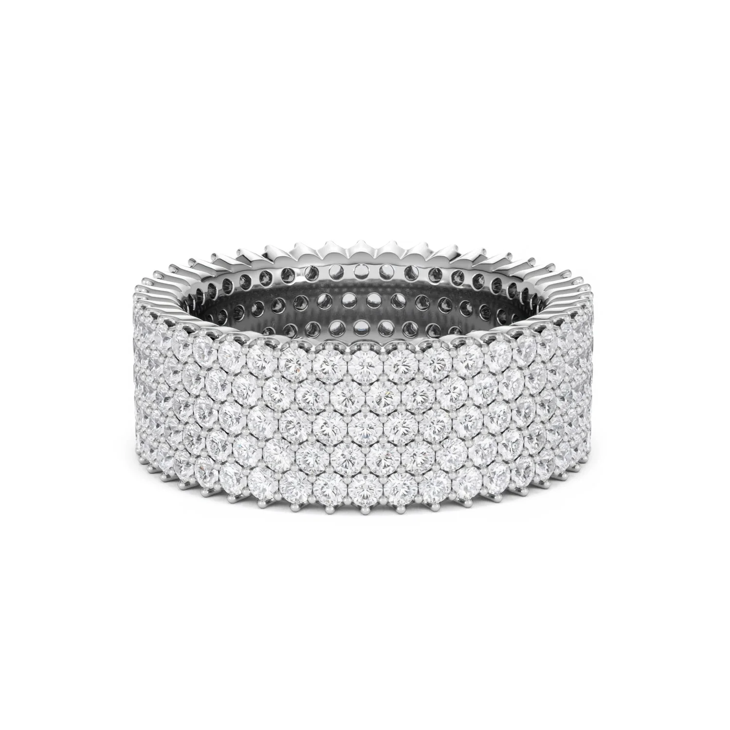Jasmine Lab Diamond Pave Eternity Ring 3.00ct G/VS in Platinum - Image 46