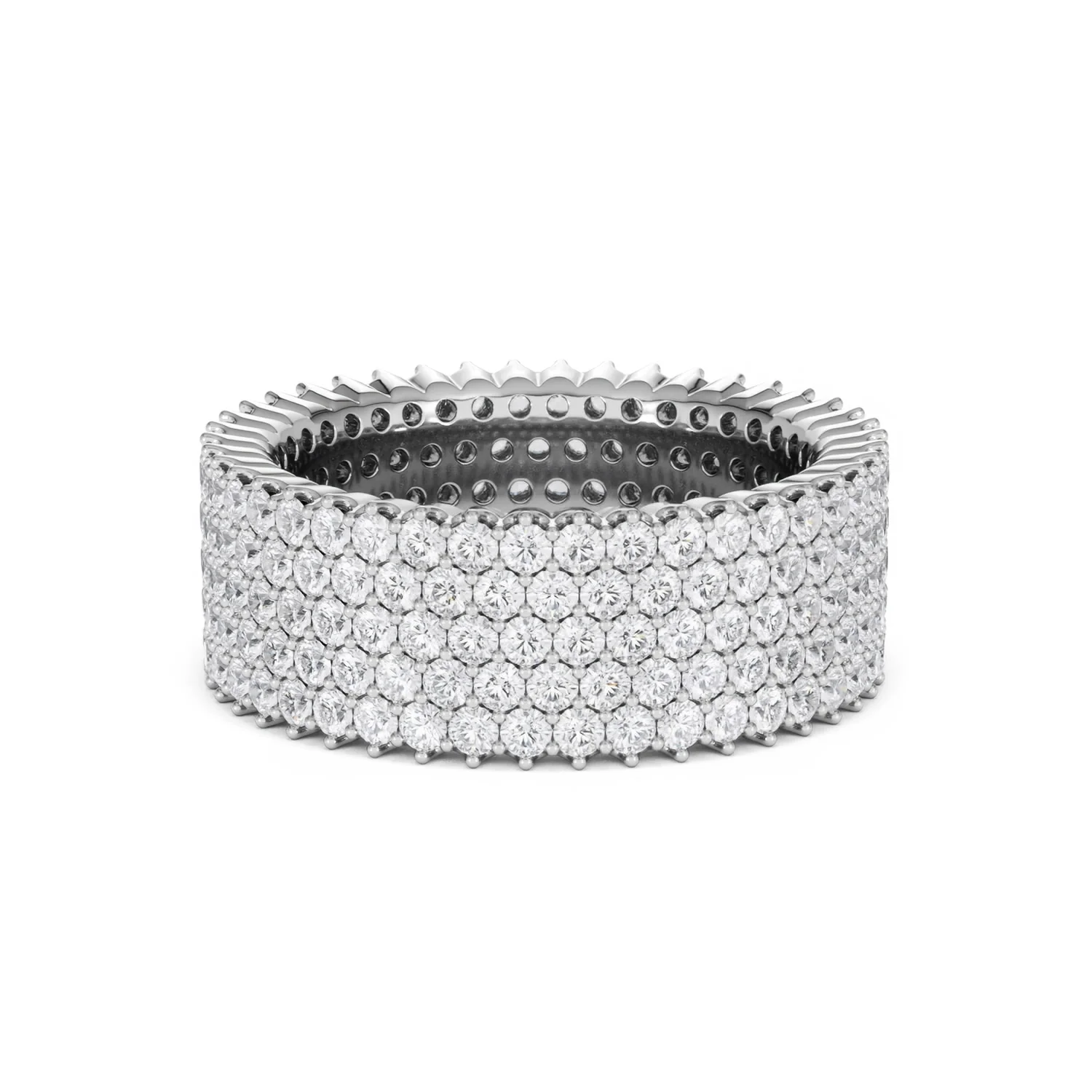 Jasmine Lab Diamond Pave Eternity Ring 3.00ct G/VS in Platinum - Image 49