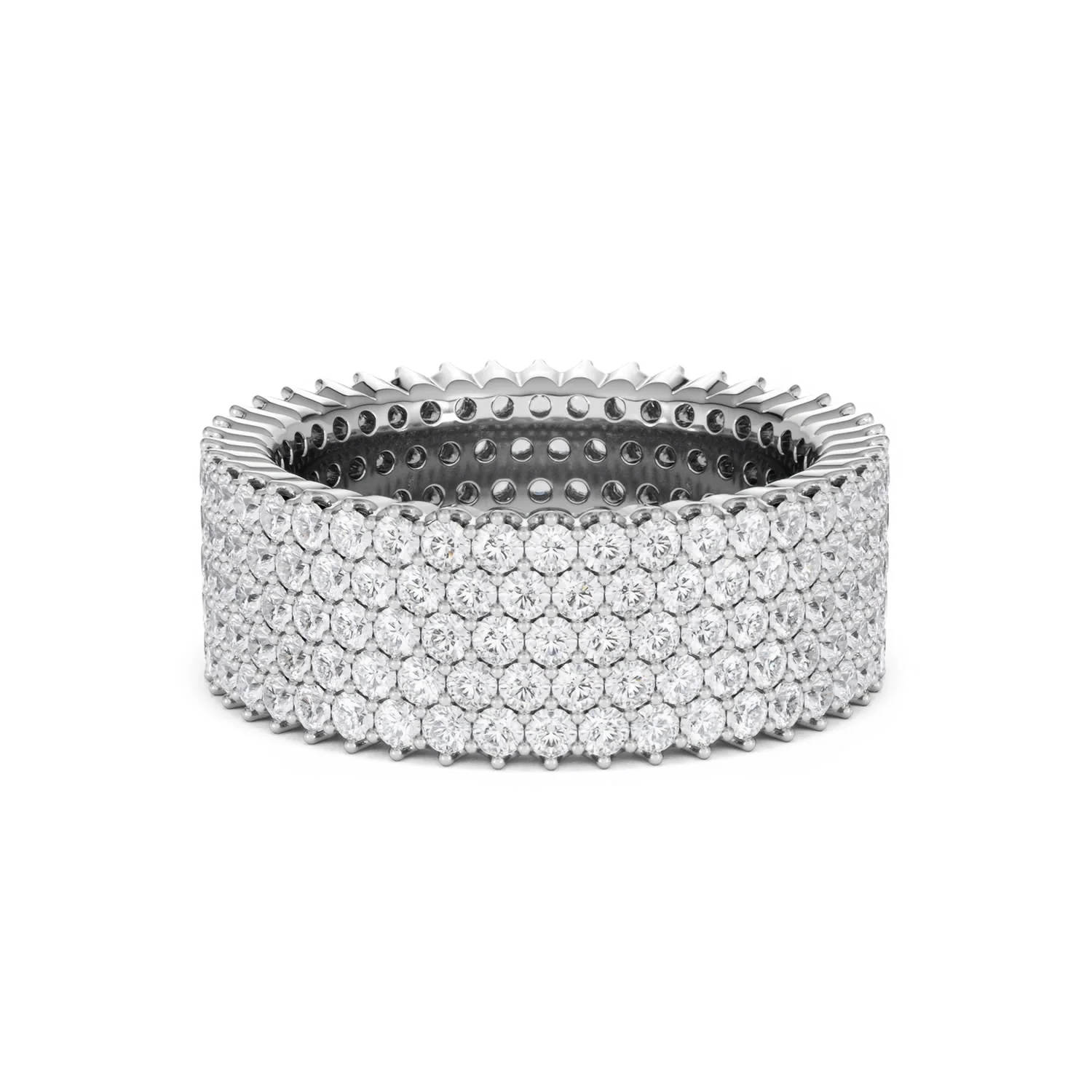 Jasmine Lab Diamond Pave Eternity Ring 3.00ct G/VS in Platinum - Image 50