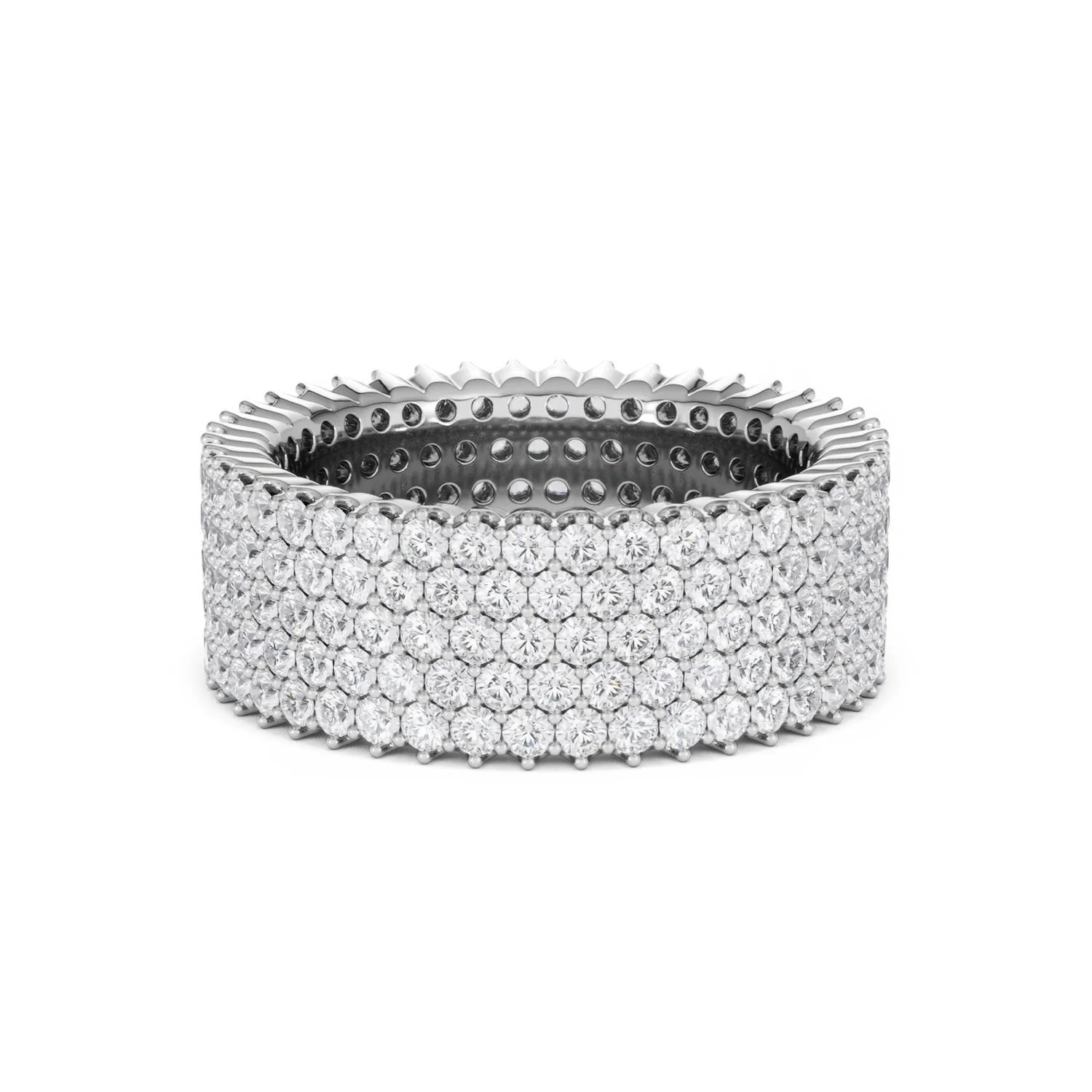 Jasmine Lab Diamond Pave Eternity Ring 3.00ct G/VS in Platinum - Image 51