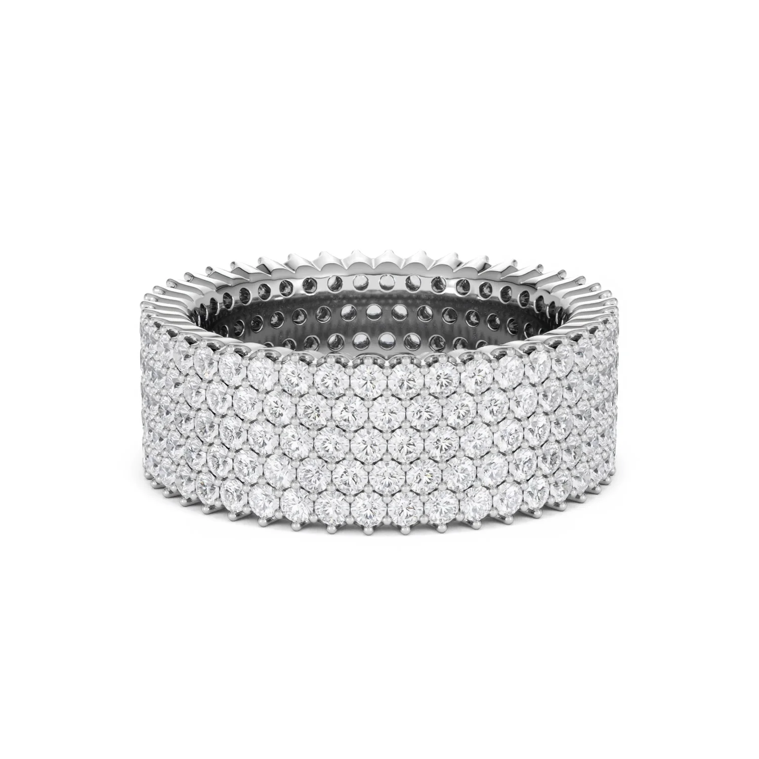 Jasmine Lab Diamond Pave Eternity Ring 3.00ct G/VS in Platinum - Image 53