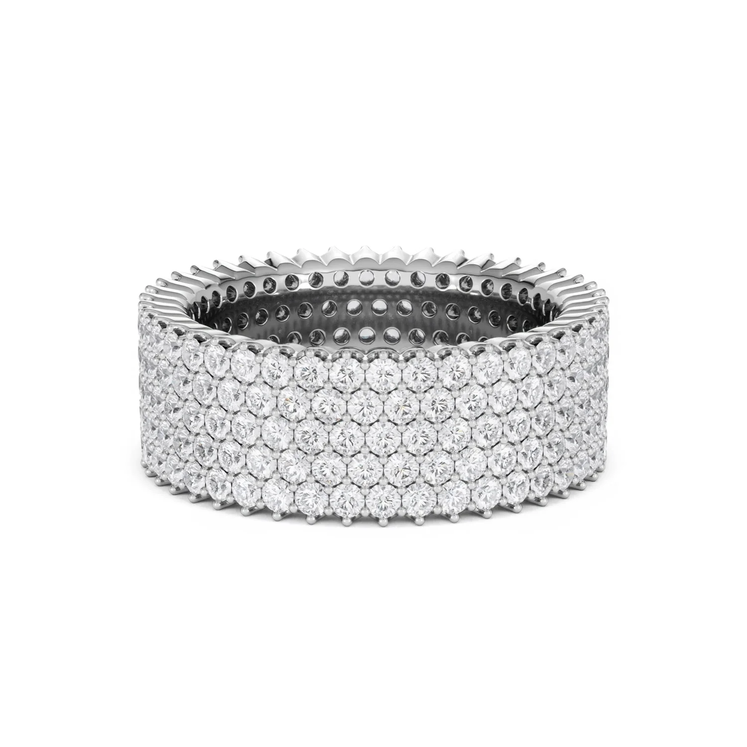 Jasmine Lab Diamond Pave Eternity Ring 3.00ct G/VS in Platinum - Image 54