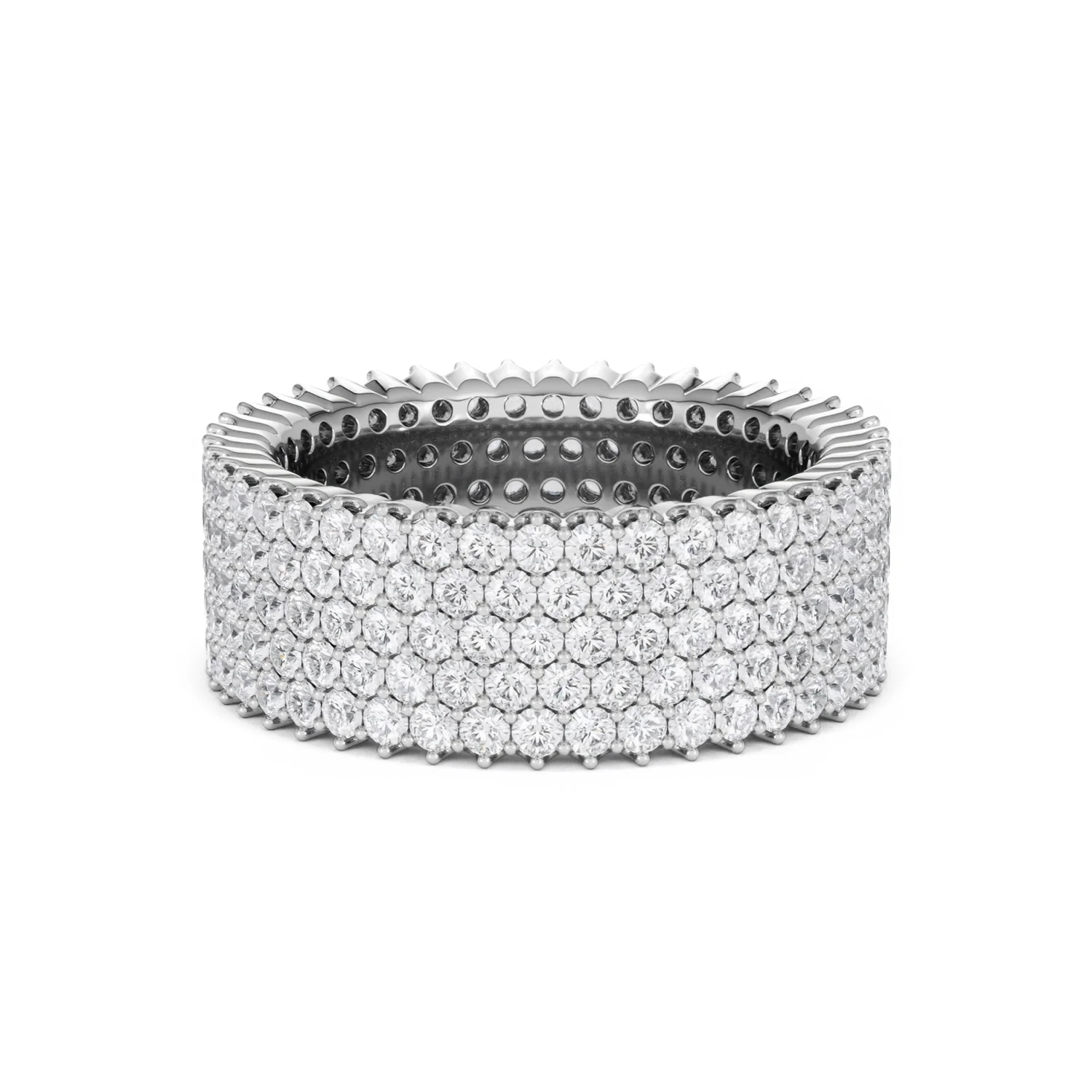 Jasmine Lab Diamond Pave Eternity Ring 3.00ct G/VS in Platinum - Image 55
