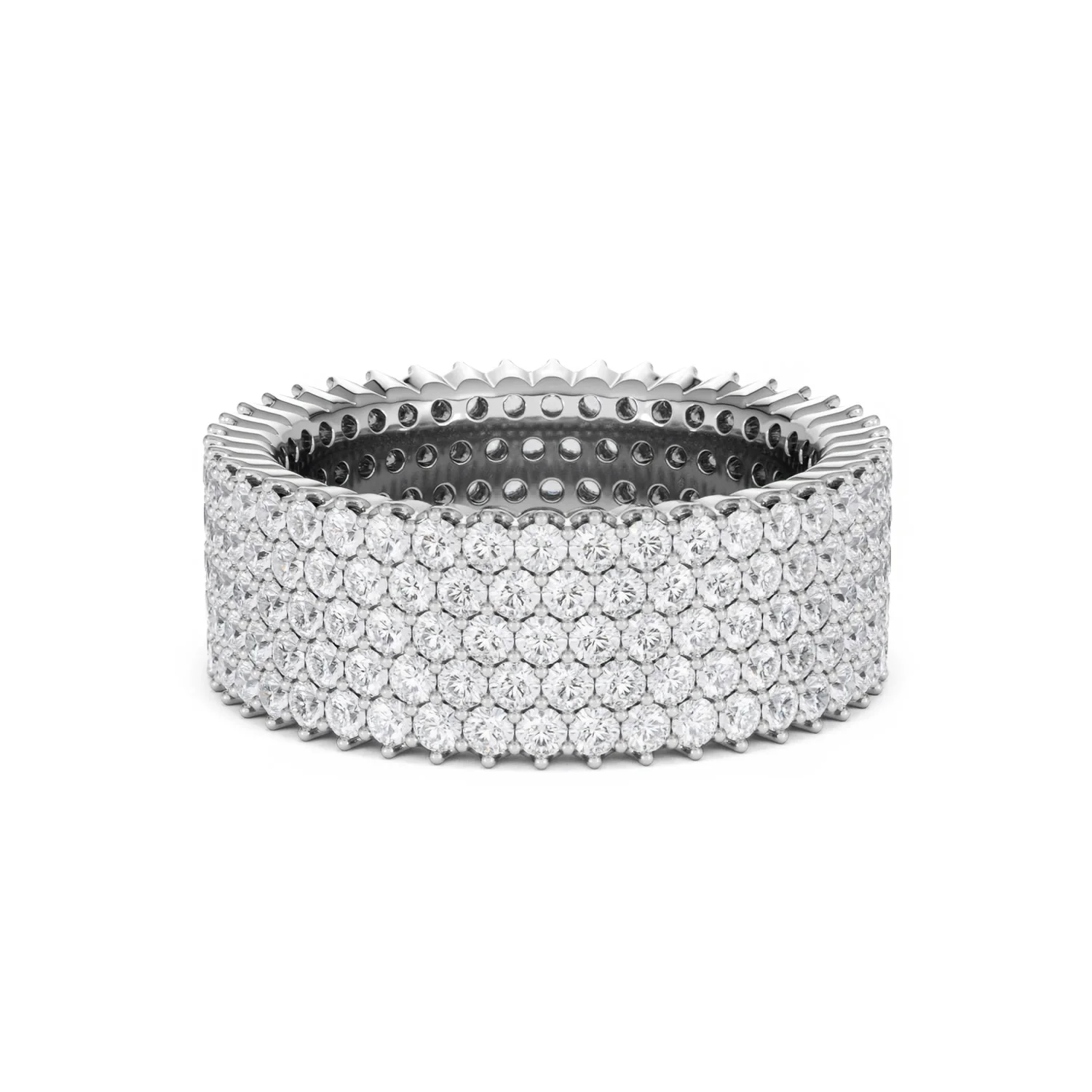 Jasmine Lab Diamond Pave Eternity Ring 3.00ct G/VS in Platinum - Image 59
