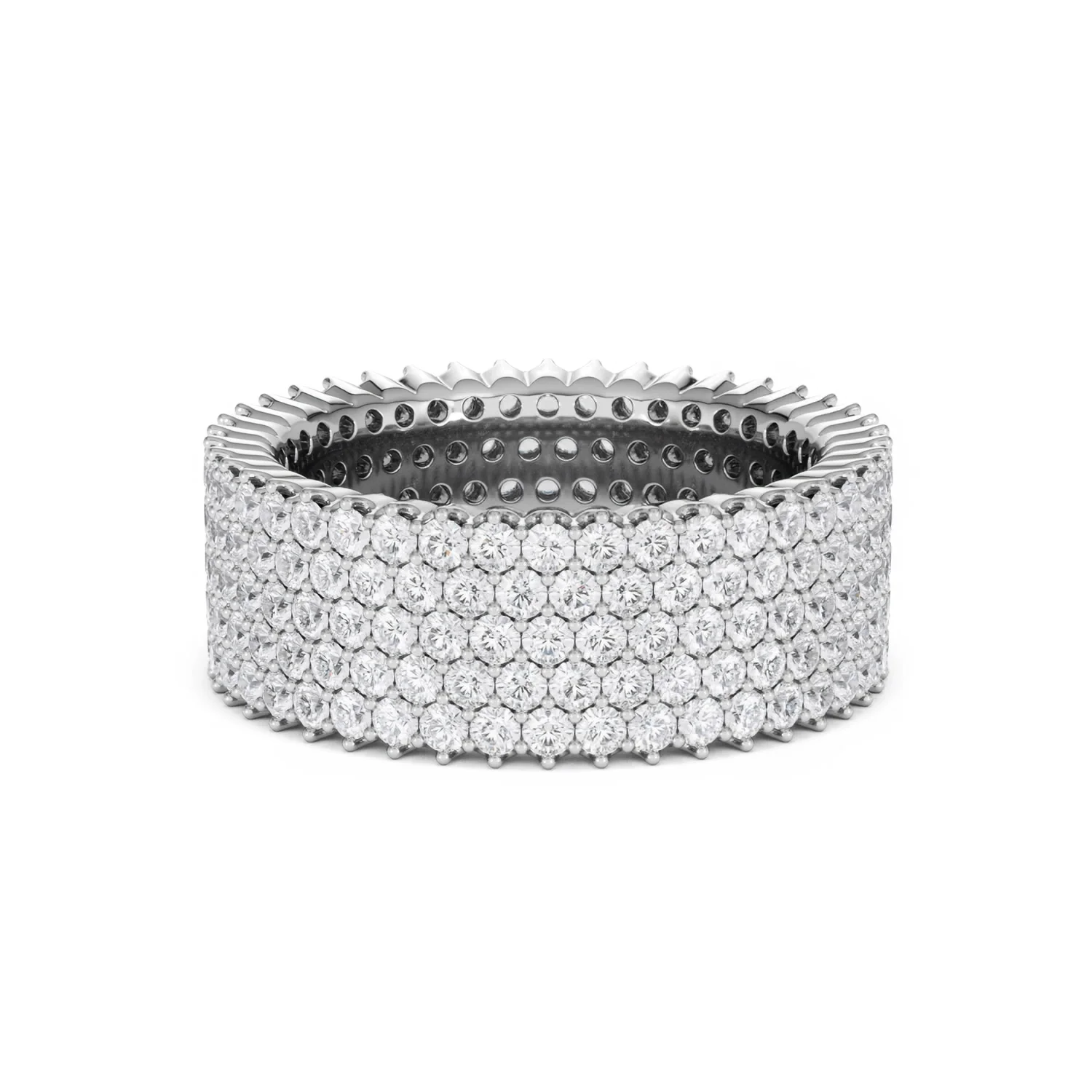 Jasmine Lab Diamond Pave Eternity Ring 3.00ct G/VS in Platinum - Image 61