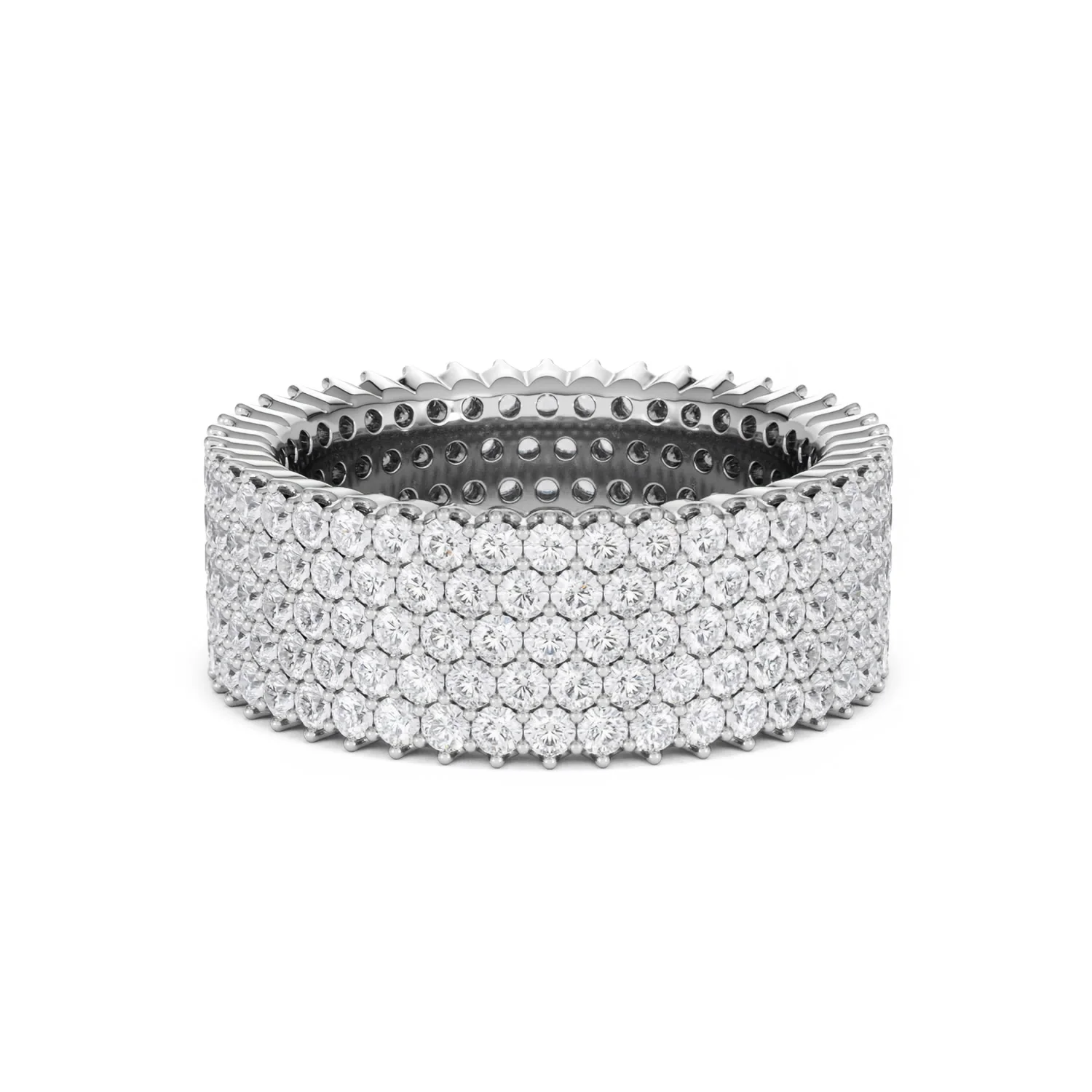 Jasmine Lab Diamond Pave Eternity Ring 3.00ct G/VS in Platinum - Image 63