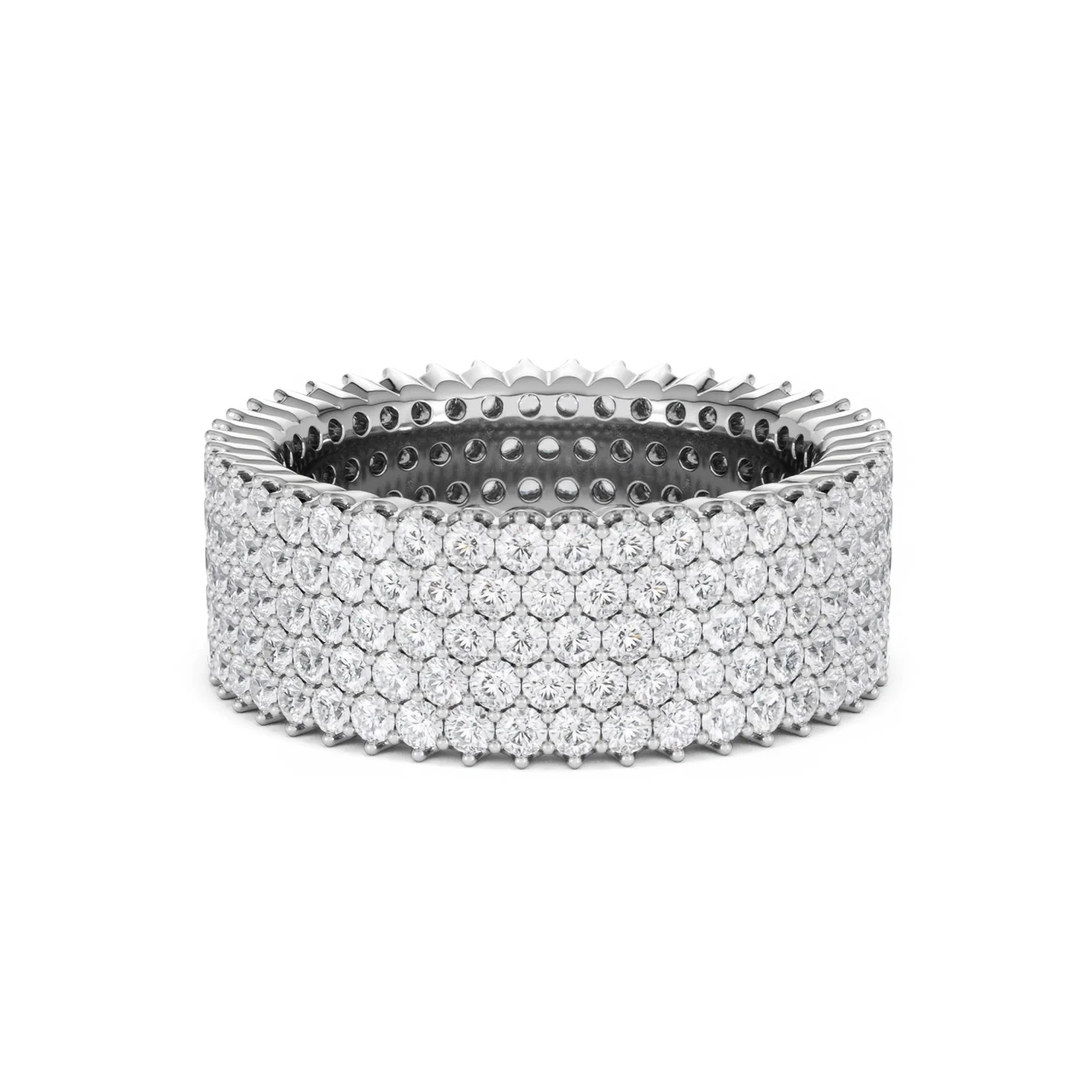 Jasmine Lab Diamond Pave Eternity Ring 3.00ct G/VS in Platinum - Image 64