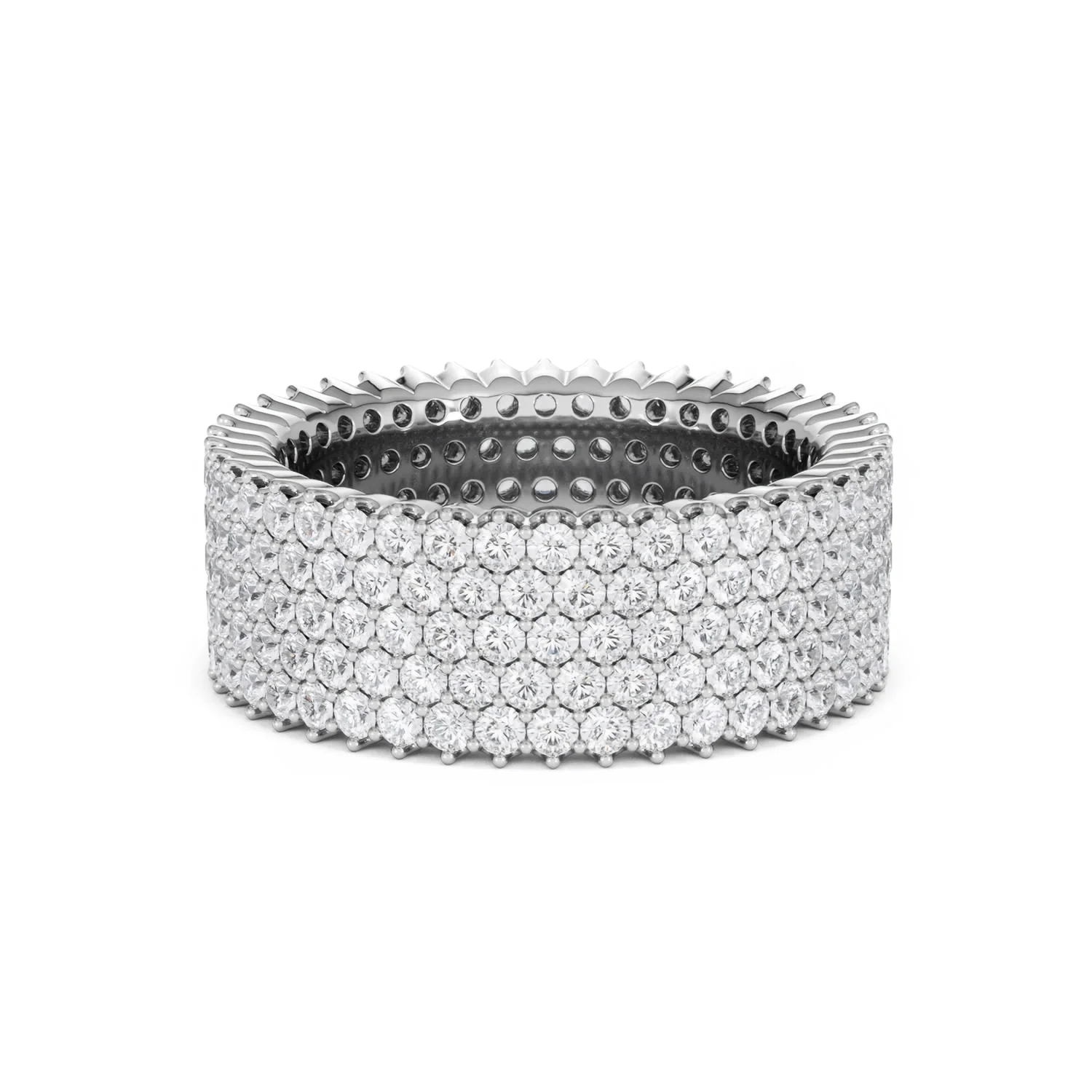 Jasmine Lab Diamond Pave Eternity Ring 3.00ct G/VS in Platinum - Image 67
