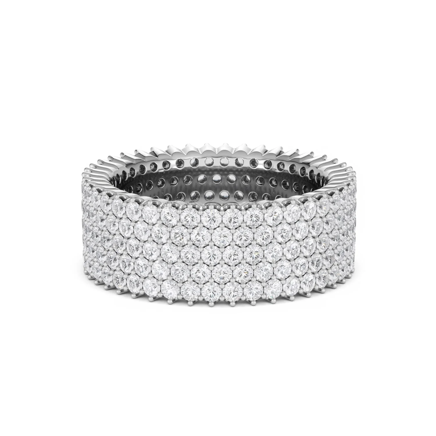 Jasmine Lab Diamond Pave Eternity Ring 3.00ct G/VS in Platinum - Image 68