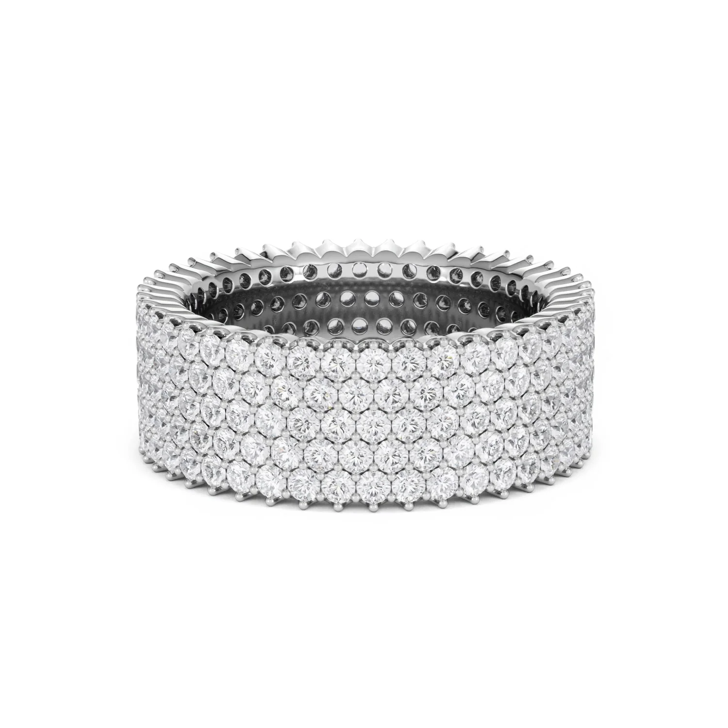 Jasmine Lab Diamond Pave Eternity Ring 3.00ct G/VS in Platinum - Image 71